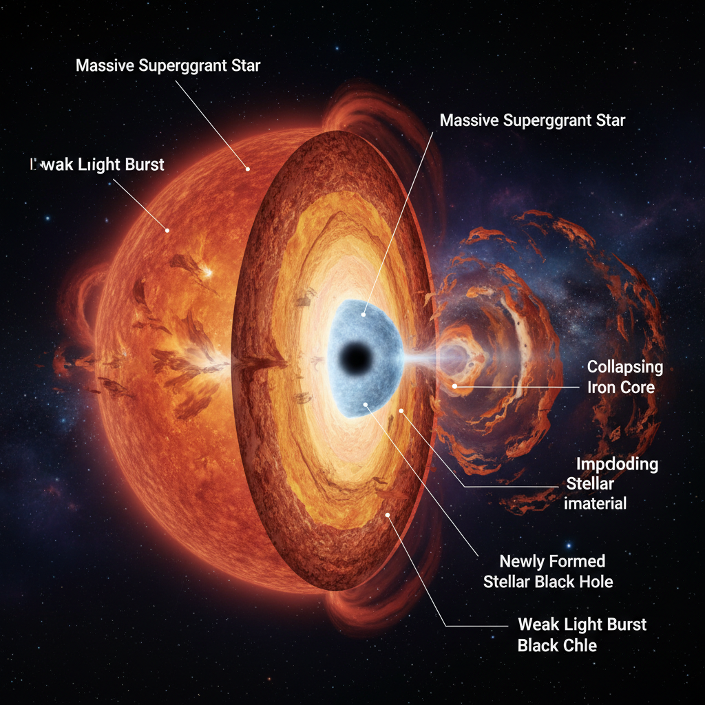 O Desaparecimento Cósmico: Nascimento Silencioso de um Buraco Negro em Andrômeda