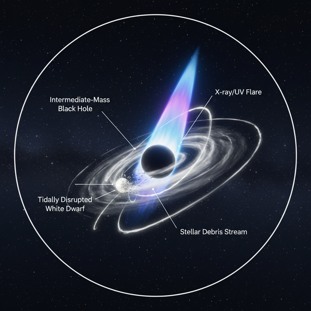 O Banquete Cósmico: Anões Brancas e Buracos Negros Famintos