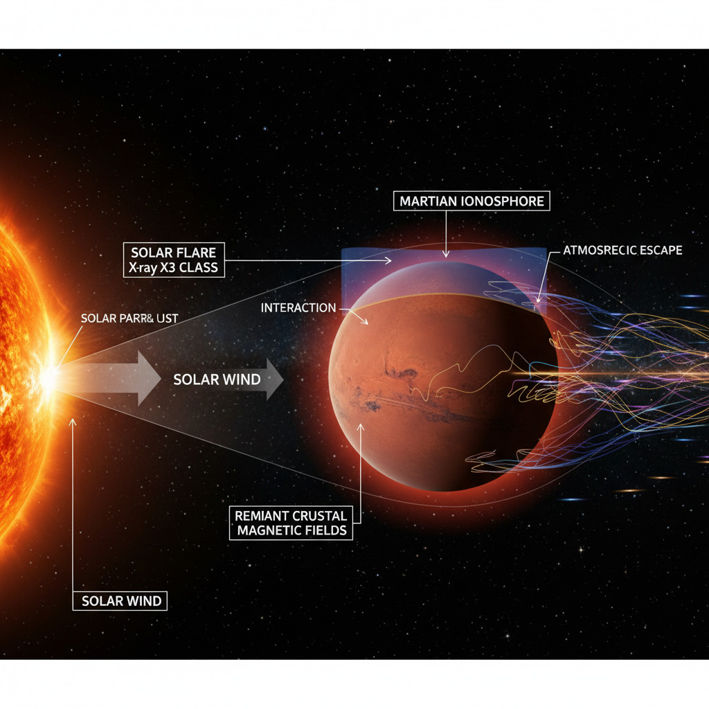 Marte Sob Fogo Solar: Uma Tempestade Reveladora