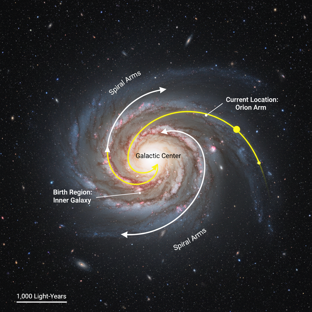A Odisséia Solar: Desvendando a Migração da Nossa Estrela na Via Láctea