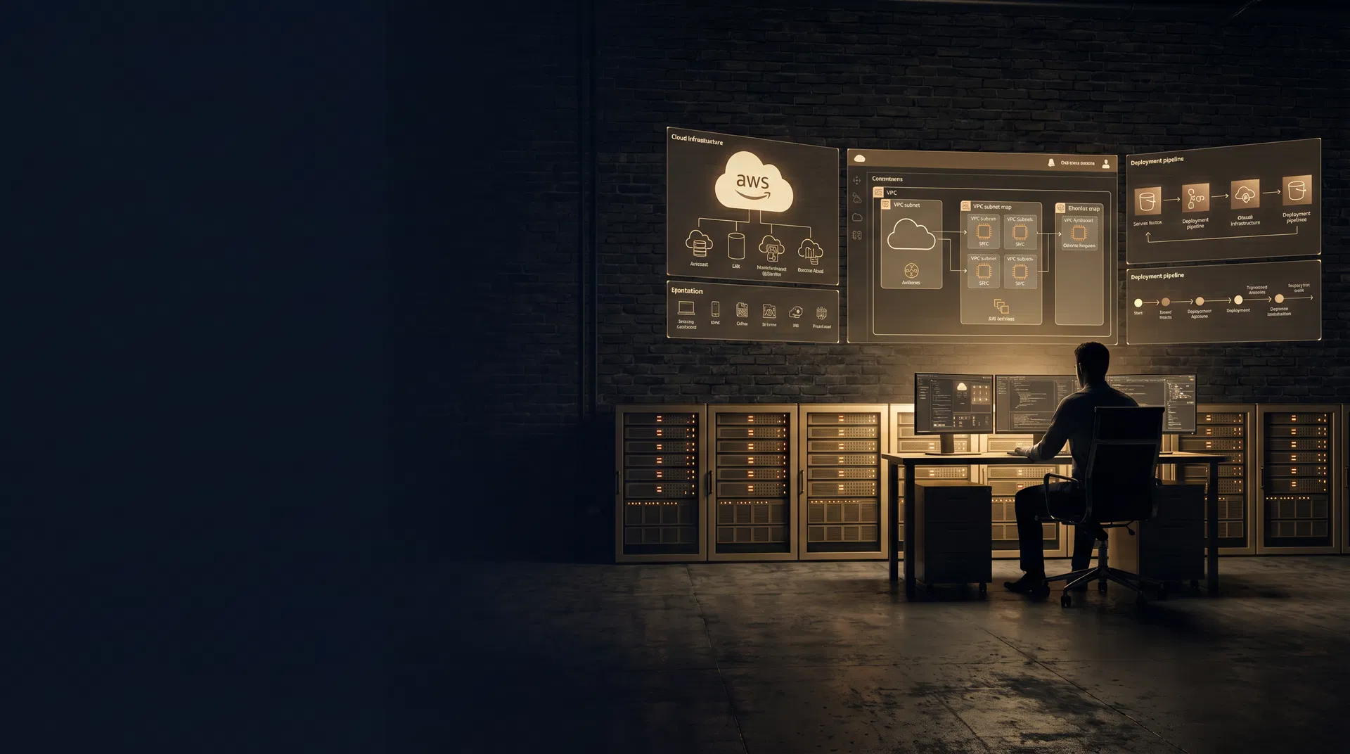 Command center style AWS infrastructure rescue dashboard