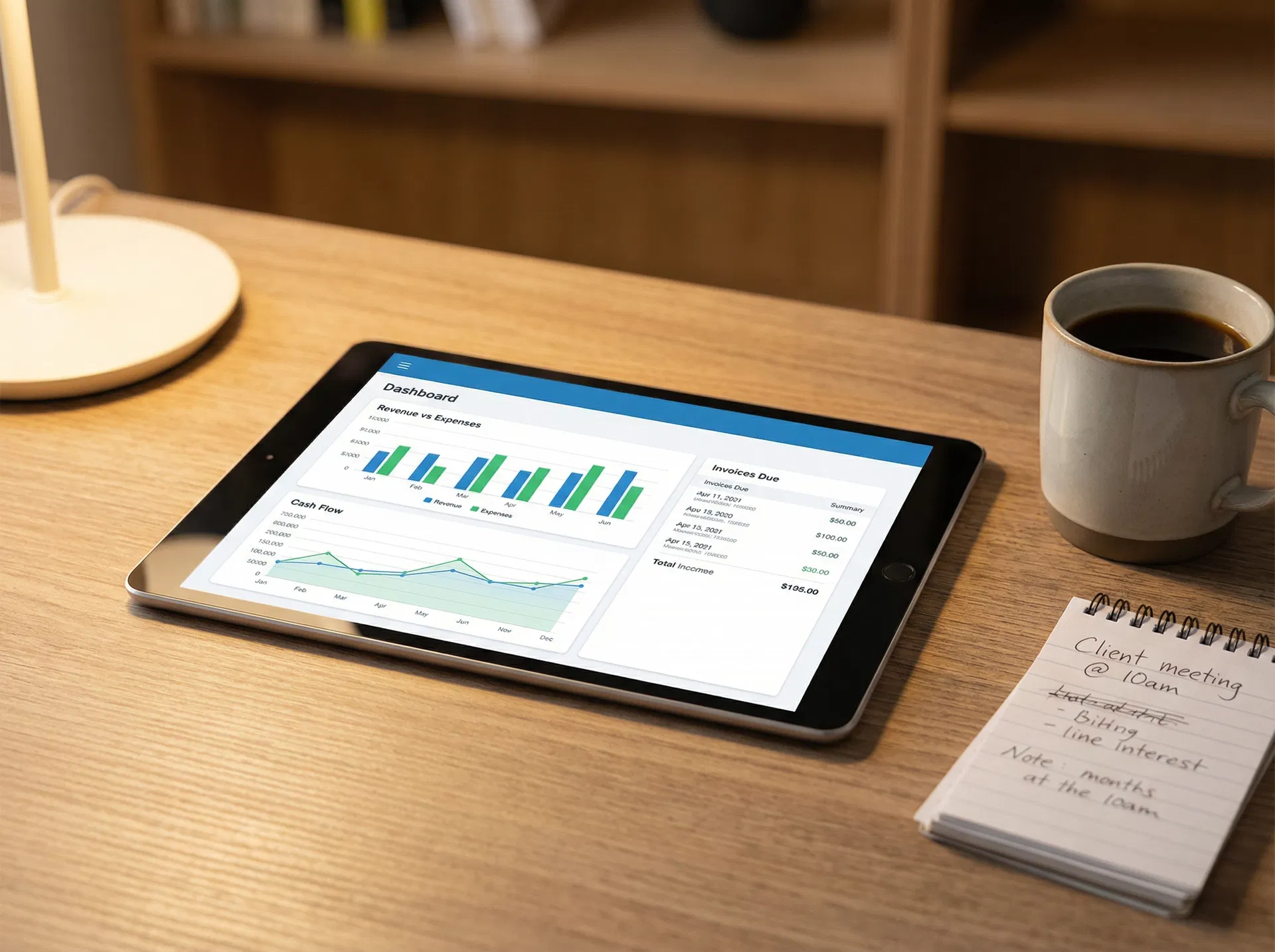 Xero financial dashboard