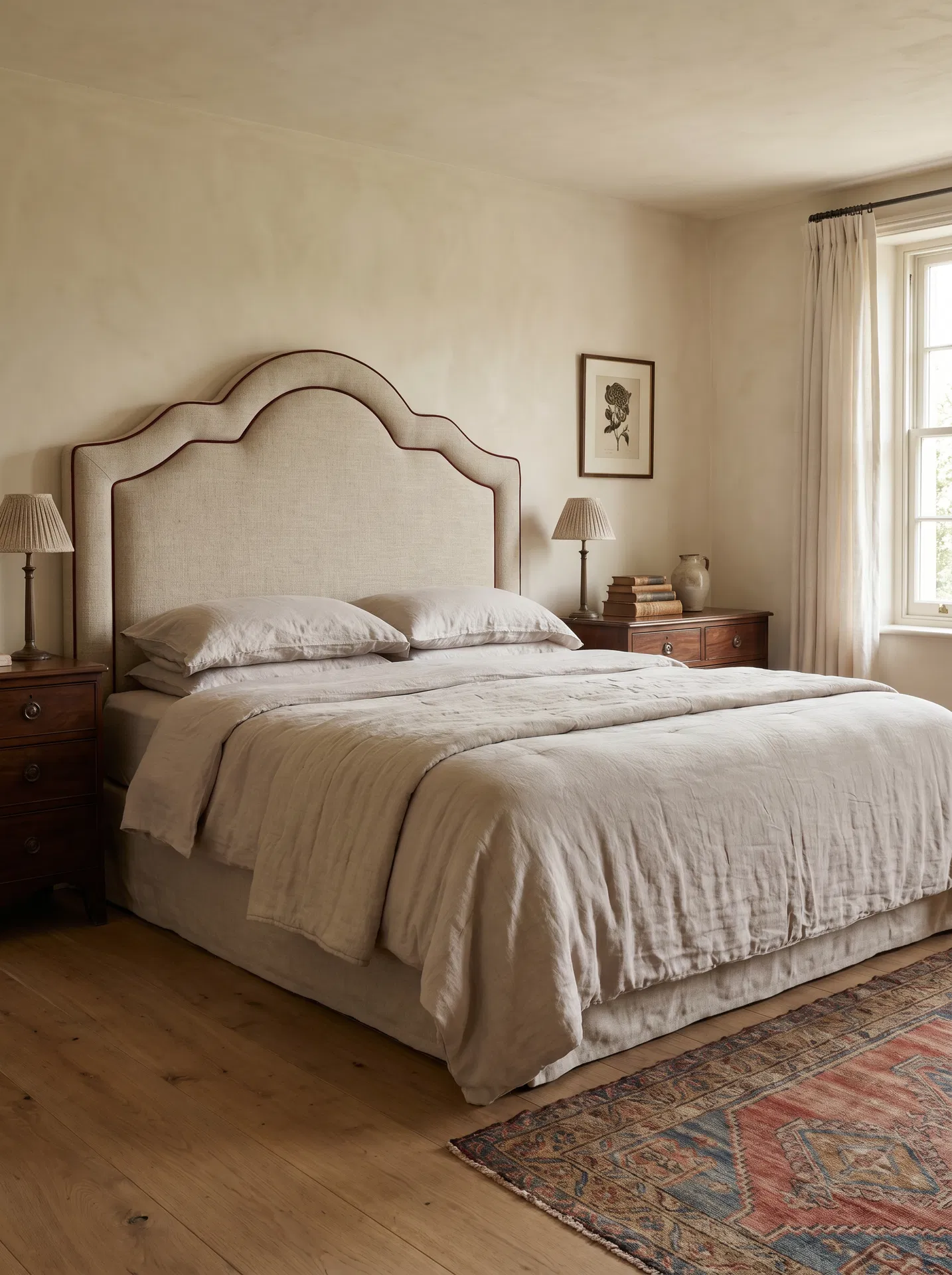 Dormitorio mediterráneo con cabecero Casa Maranzza