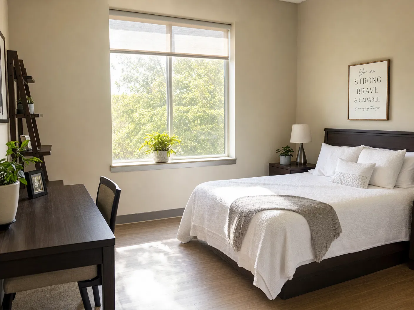 A welcoming, dignified room at The Sower's Community