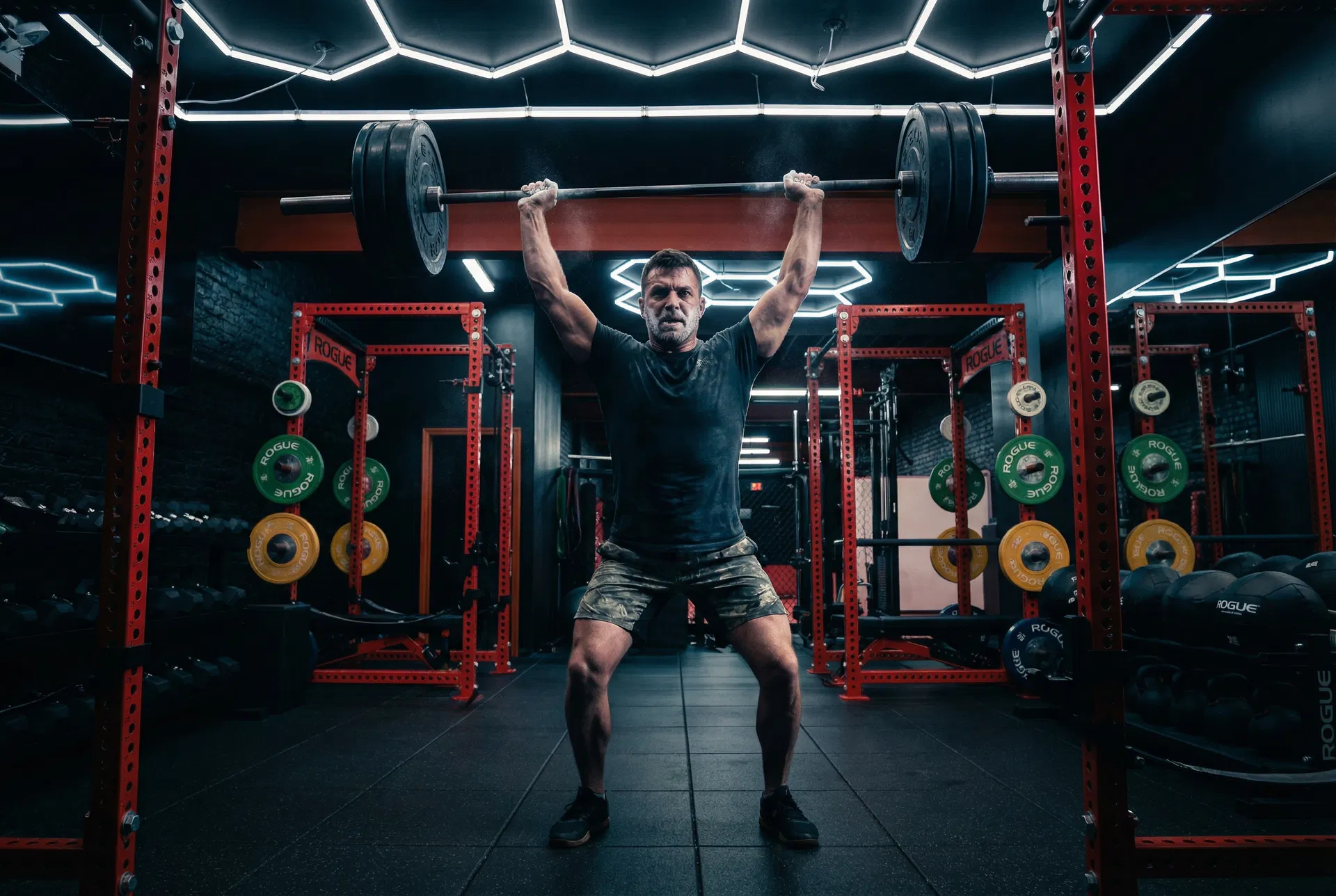 Olympic lifting inside the Lincoln Park S&C room