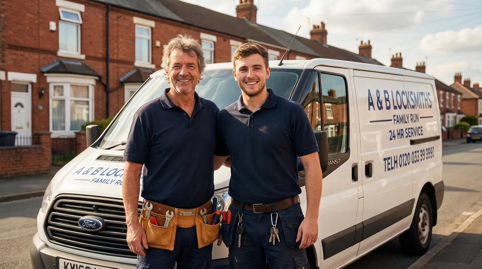 Father and son locksmith team