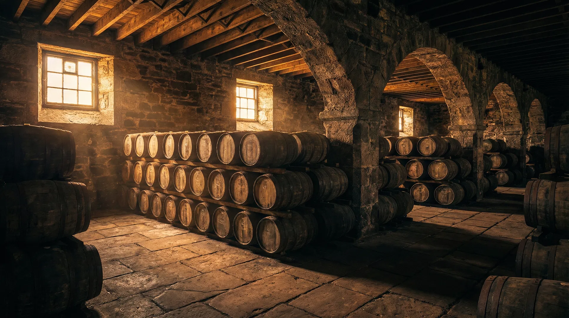 Scottish whisky bonded warehouse