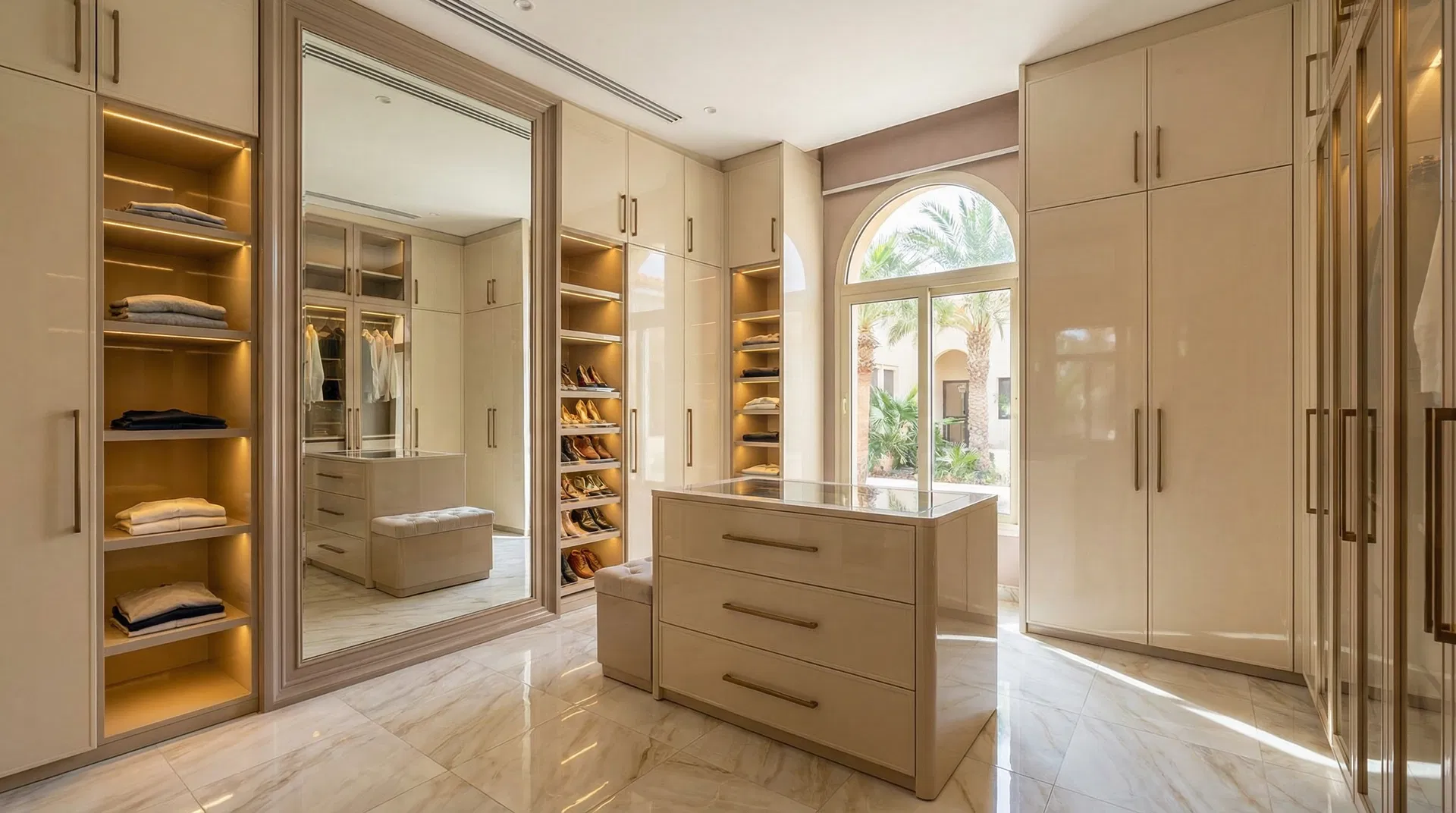 غرف الملابس والخزائن المدمجة