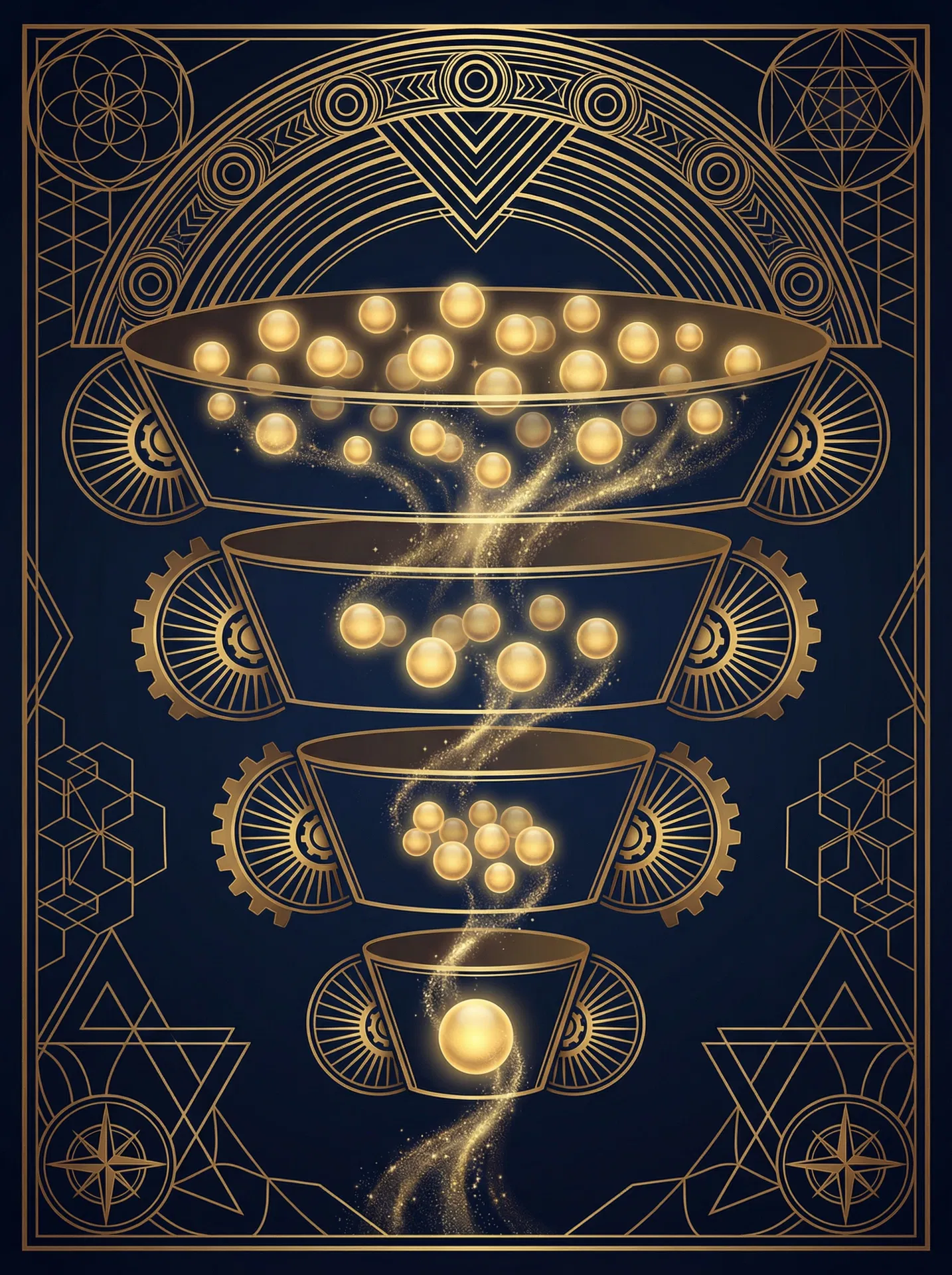 Conversion funnel visualization