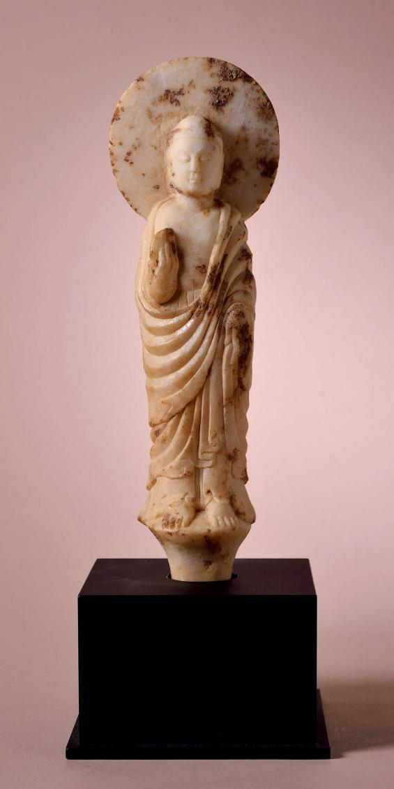 北齐石雕释迦牟尼佛立像