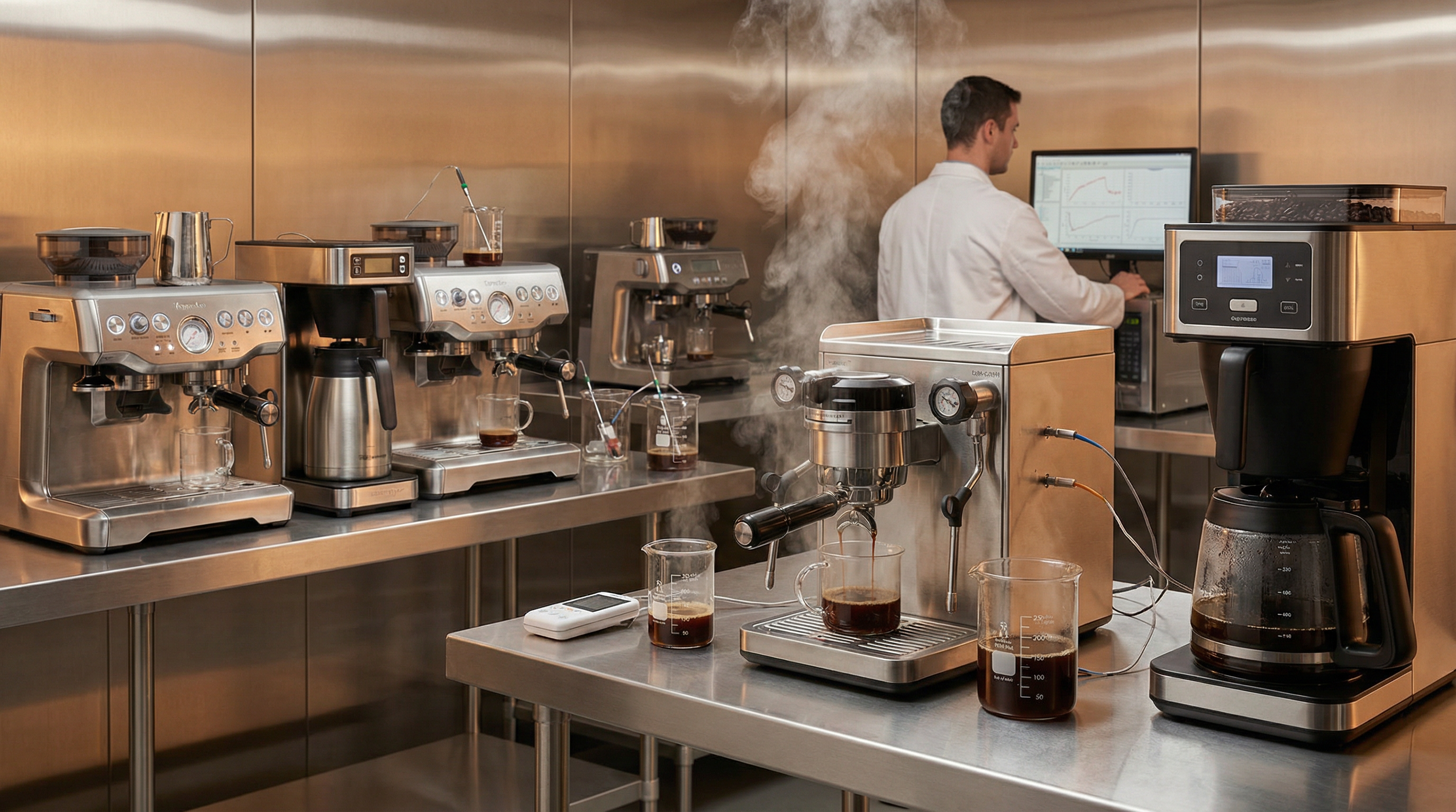 Kitchen Appliances - The Thermodynamics of Coffee Extraction: Temperature Stability in 12 Machines