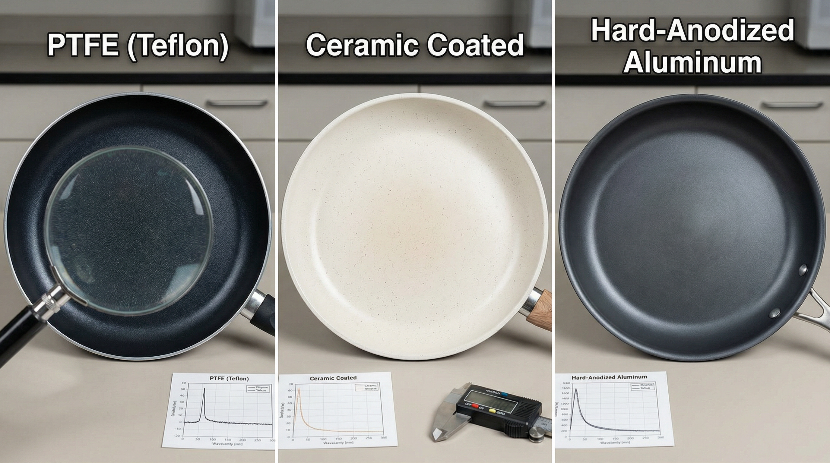 Cookware - The Science of Non-Stick Coatings: PTFE vs Ceramic vs Hard-Anodized