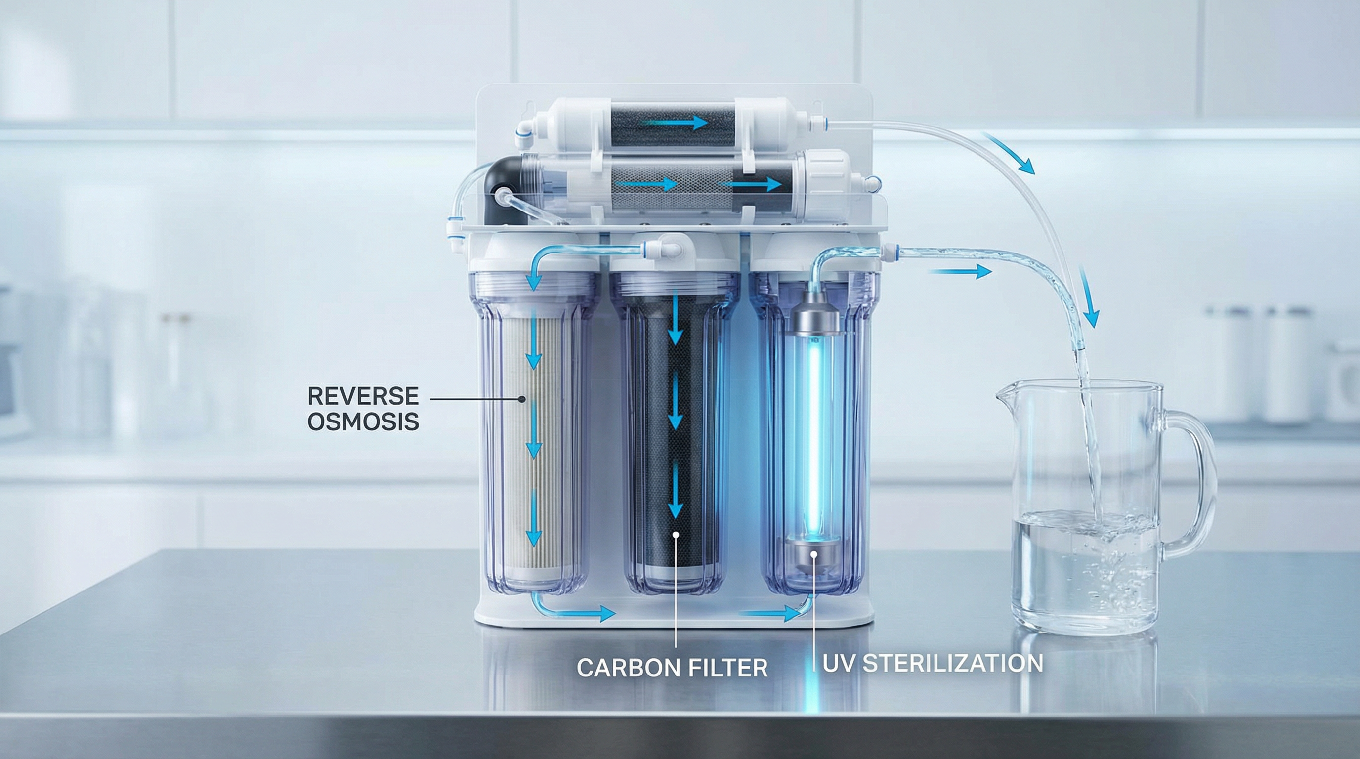 Water Quality - Water Filtration Systems: Reverse Osmosis vs Carbon vs UV Sterilization
