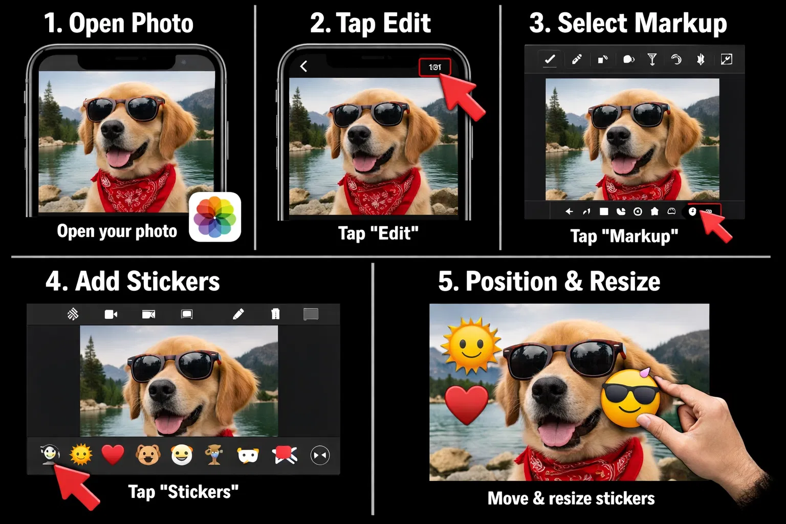 Step-by-step guide: How to add stickers to iPhone photos