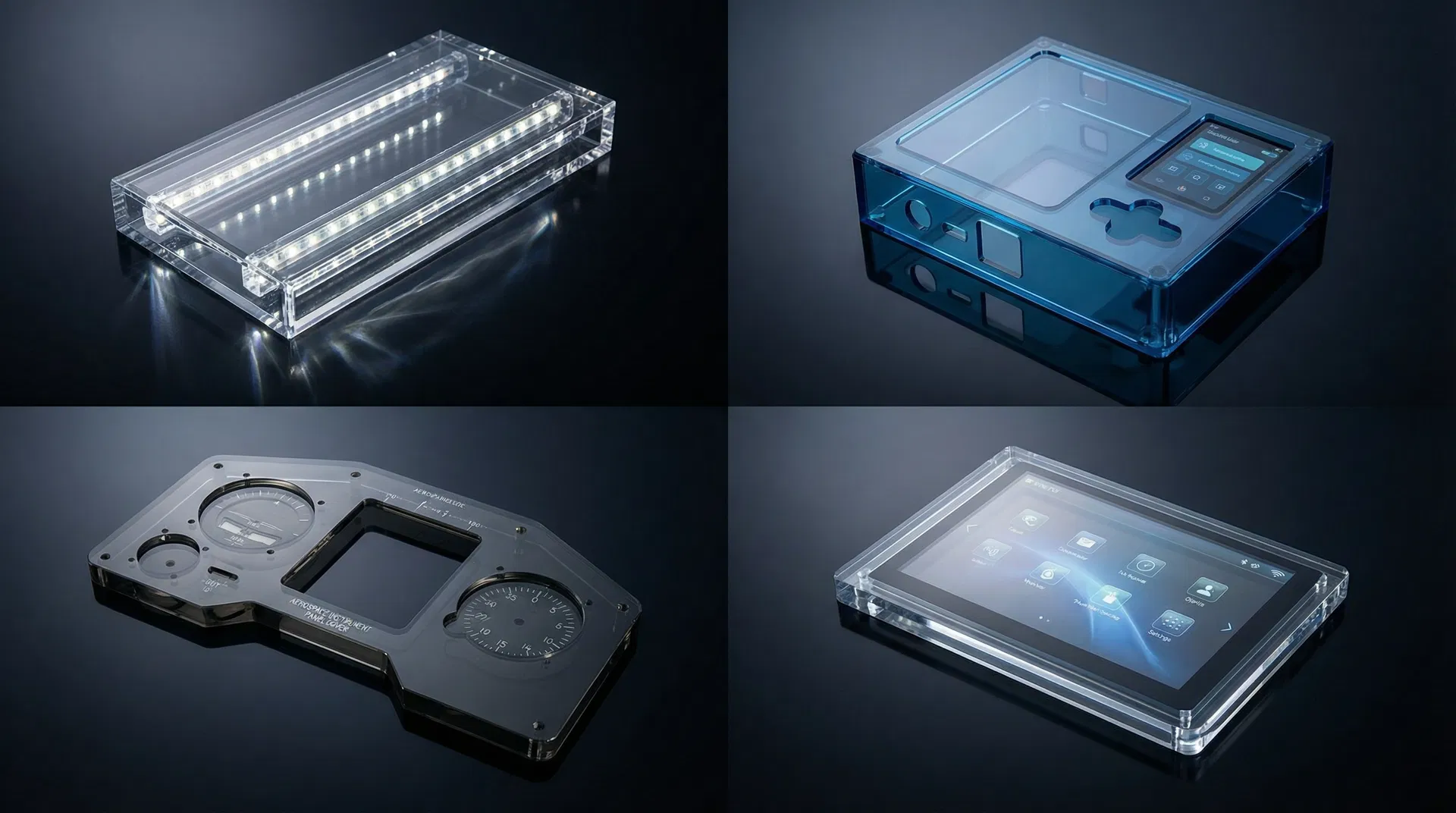 CNC machined acrylic applications for lighting, medical, aerospace, and electronics