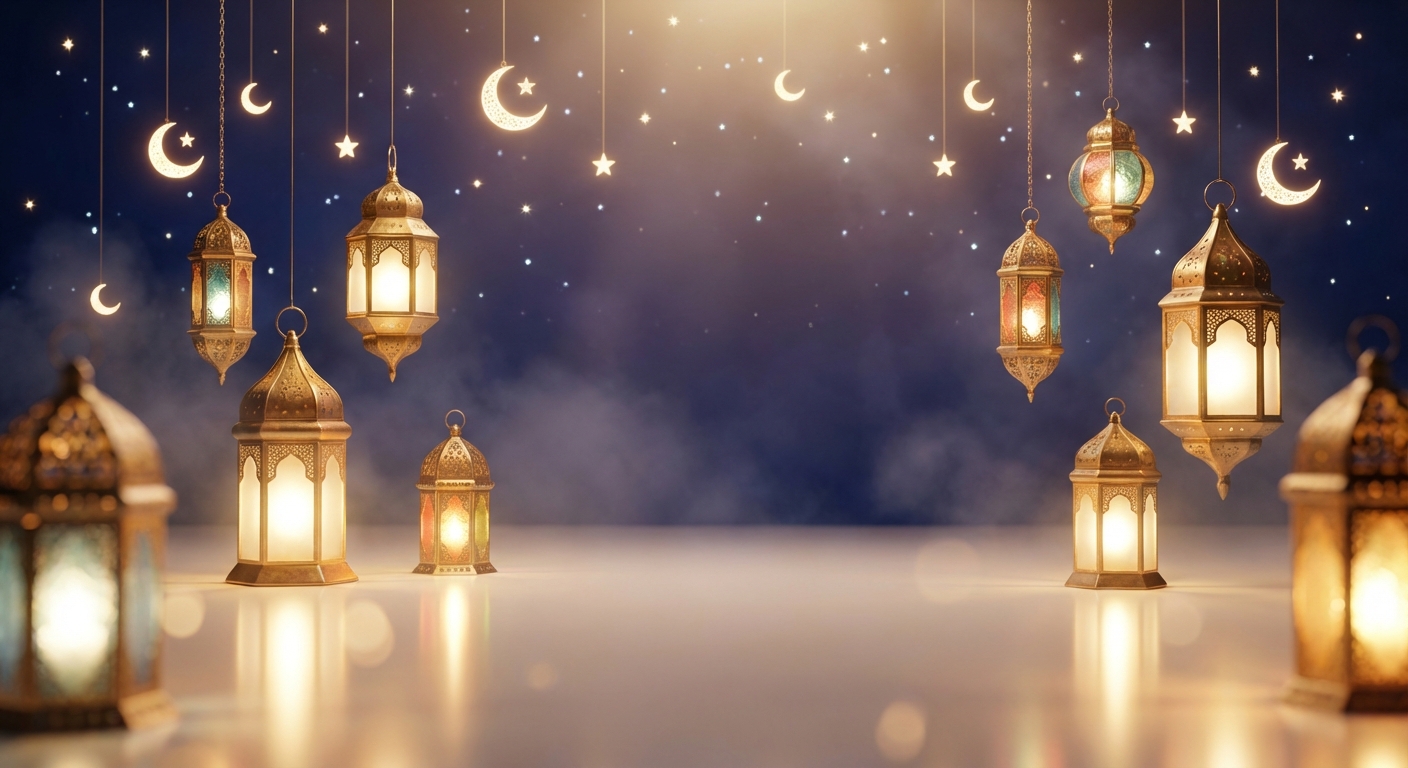 {
  "subject": {
    "description": "Ramadan-themed background elements",
    "type": "scene",
    "