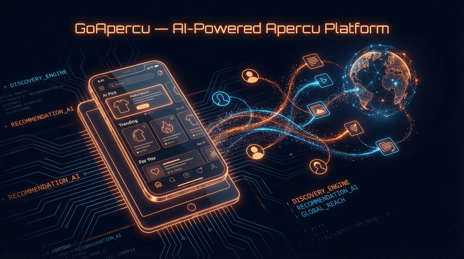 GoApercu — AI-Powered Discovery Platform visualization