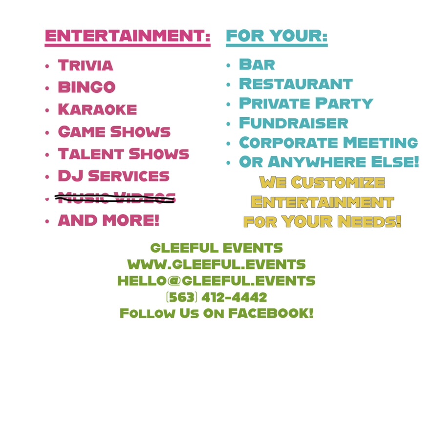 Fun with Gleeful Events!