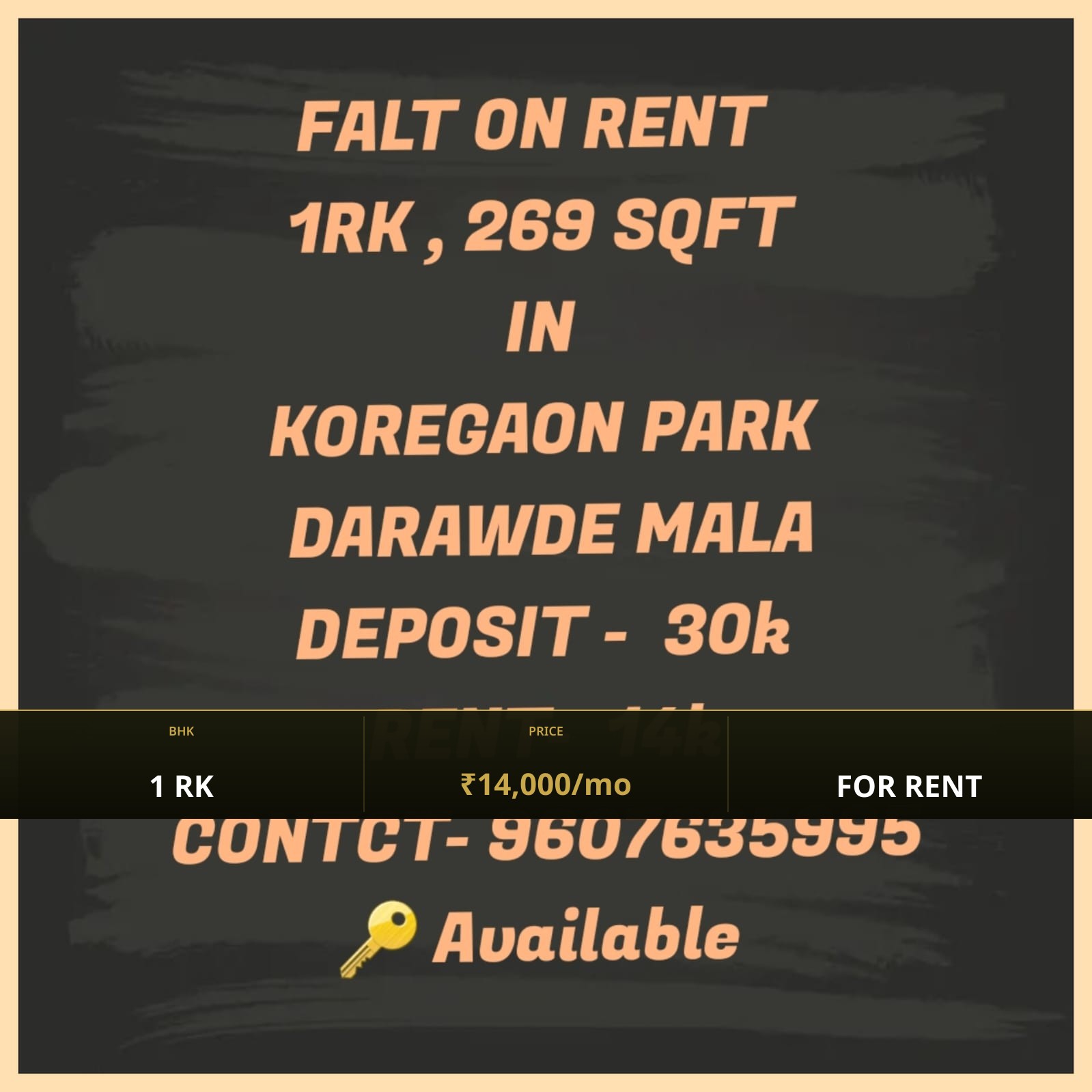 1 RK Rental for Rent in Koregaon Park, Pune | Darawde Mala - Image 1