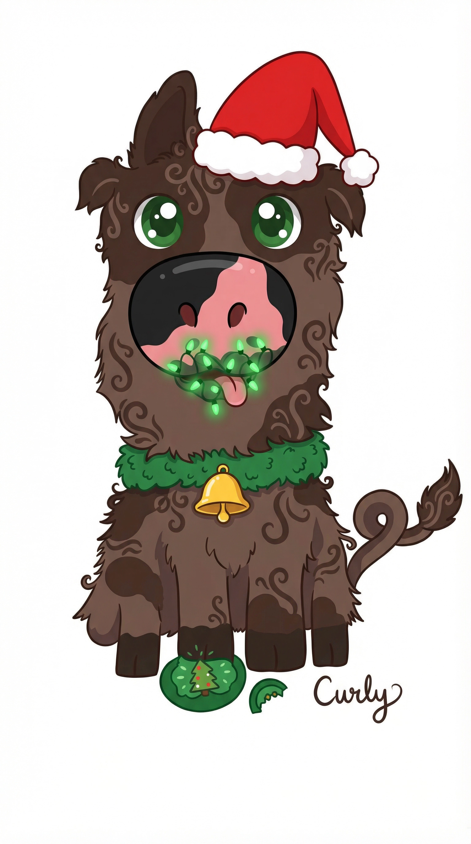Curly the Christmas Dog