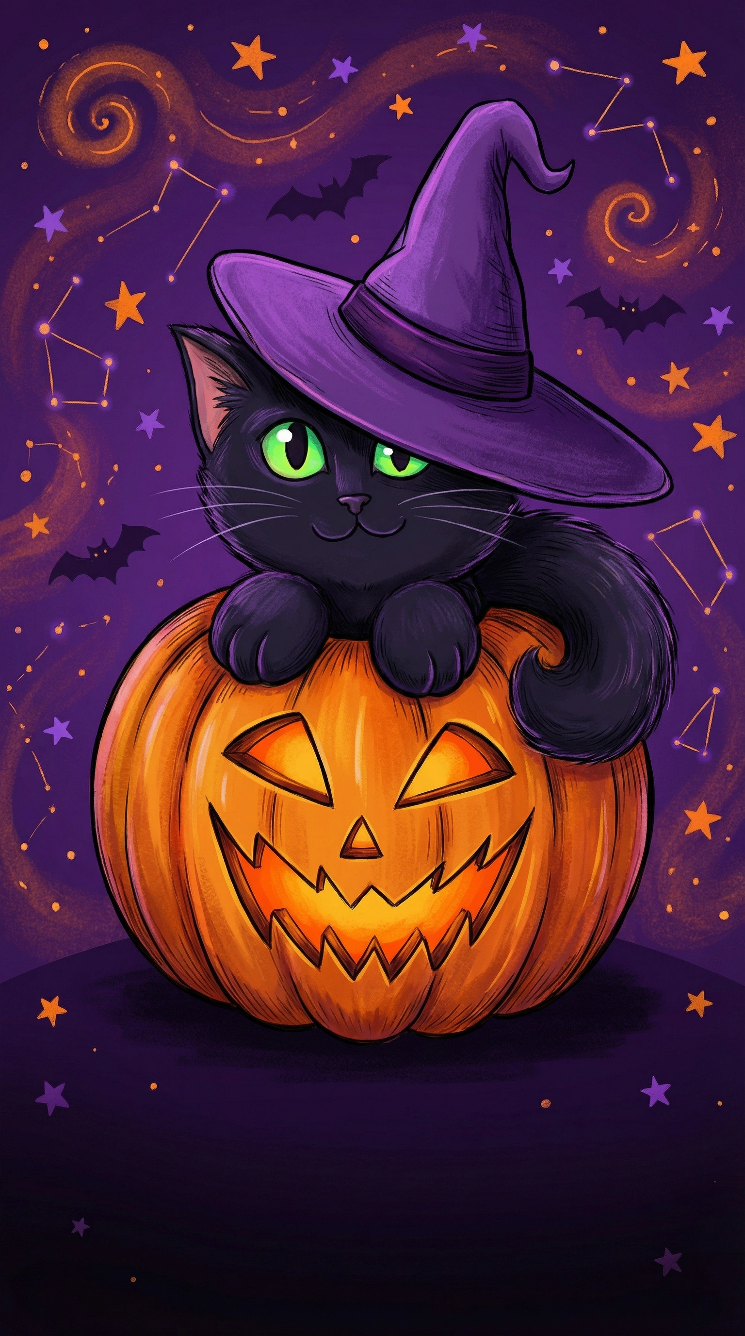 Witch Cat Pumpkin
