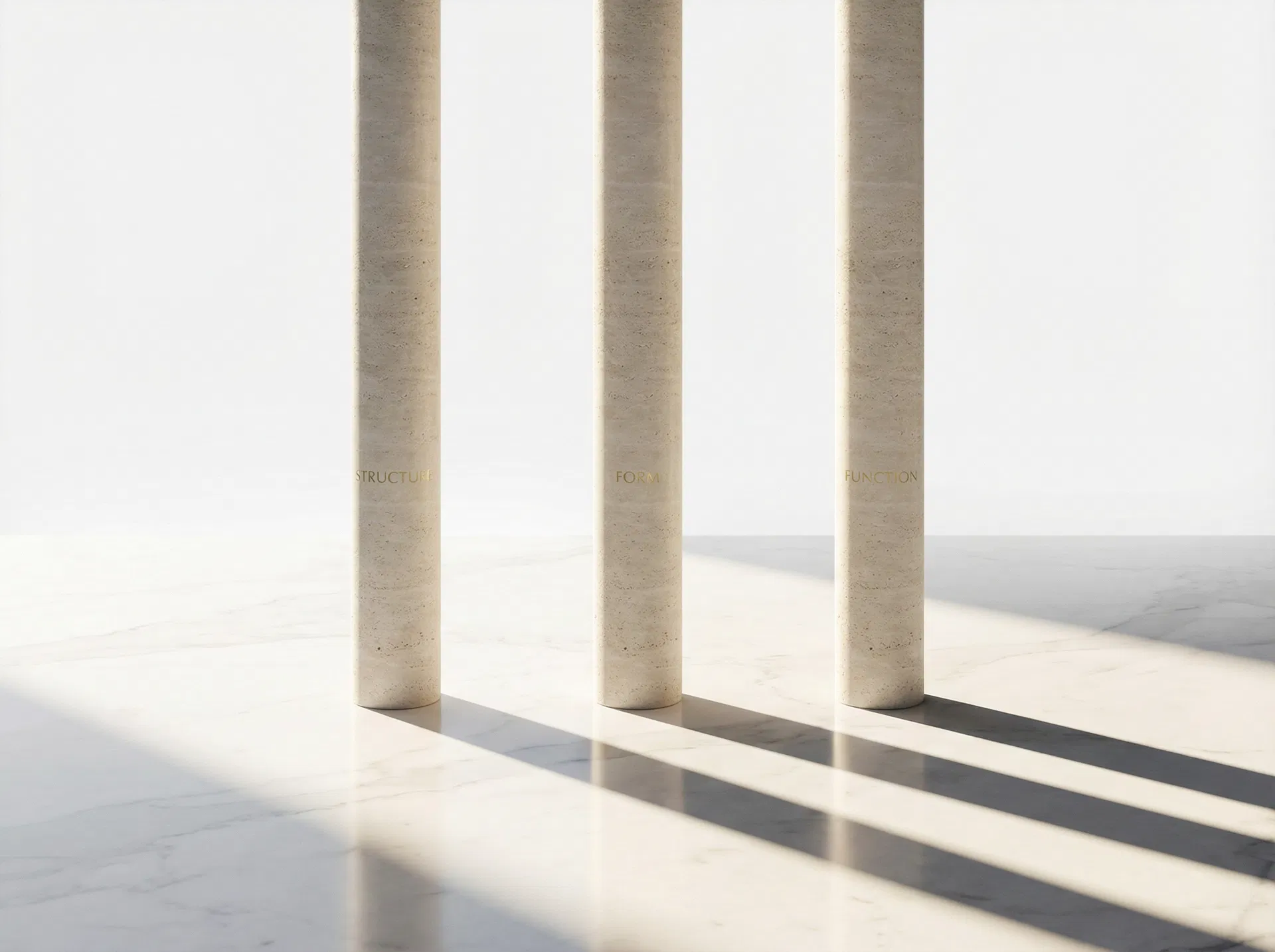 Three pillars representing the Public Capital Architecture Model