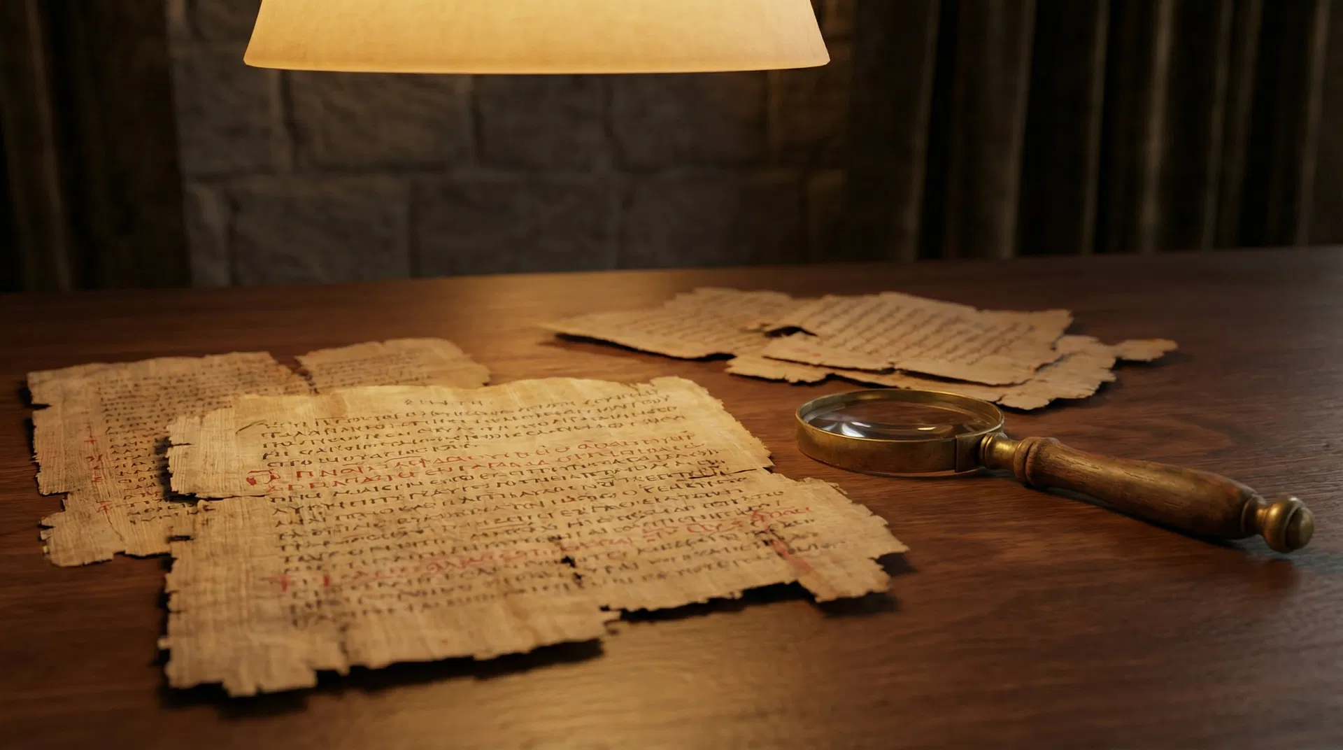 Ancient papyrus manuscripts