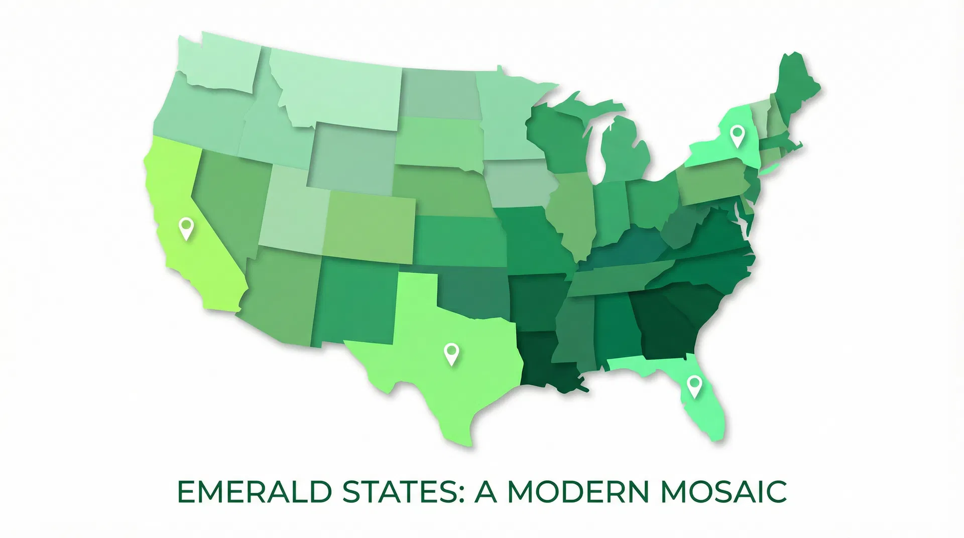 Map of the United States showing all 50 states covered by DMV practice tests