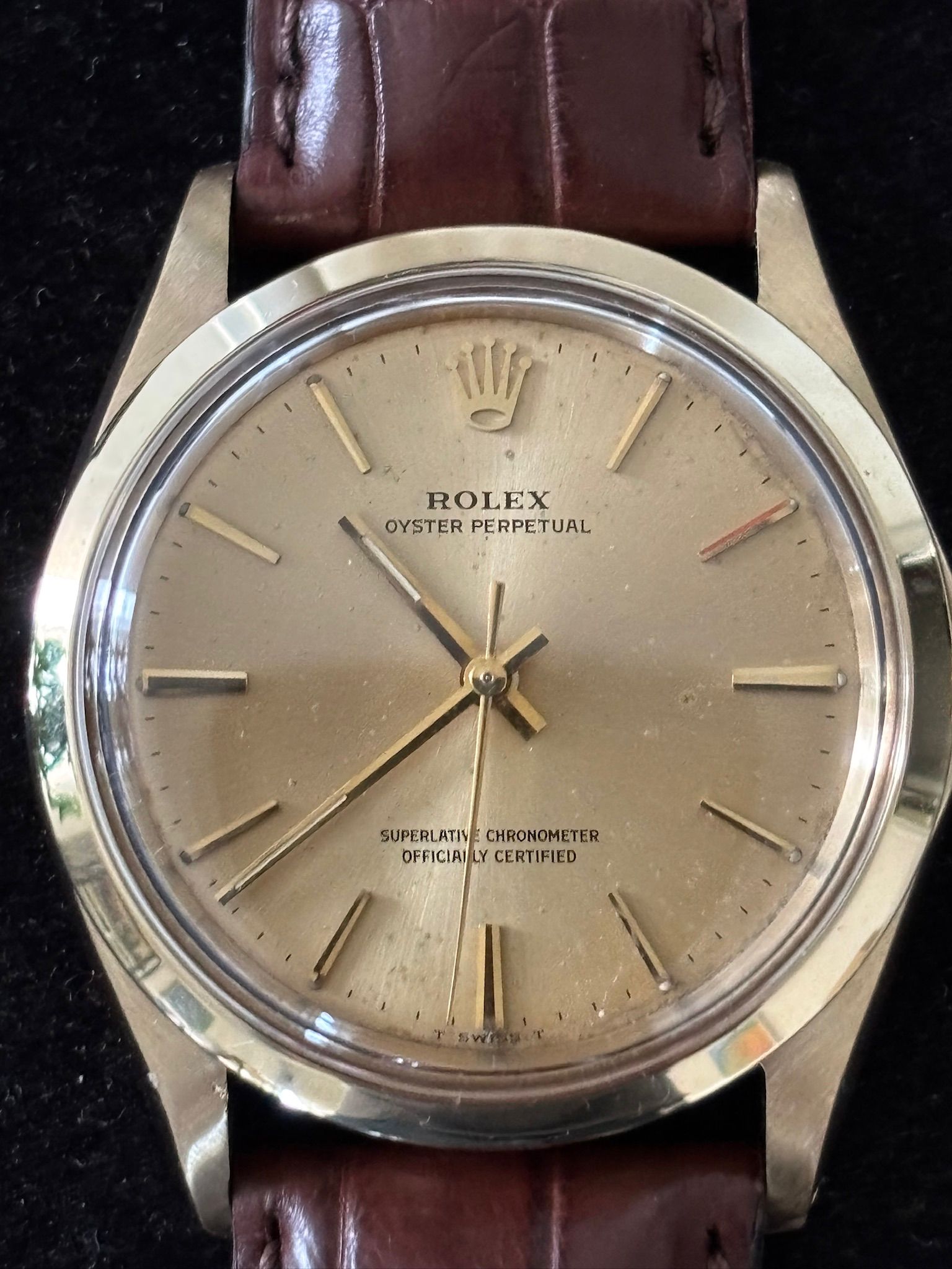 Vintage Rolex Oyster Perpetual Watch, Champagne Dial