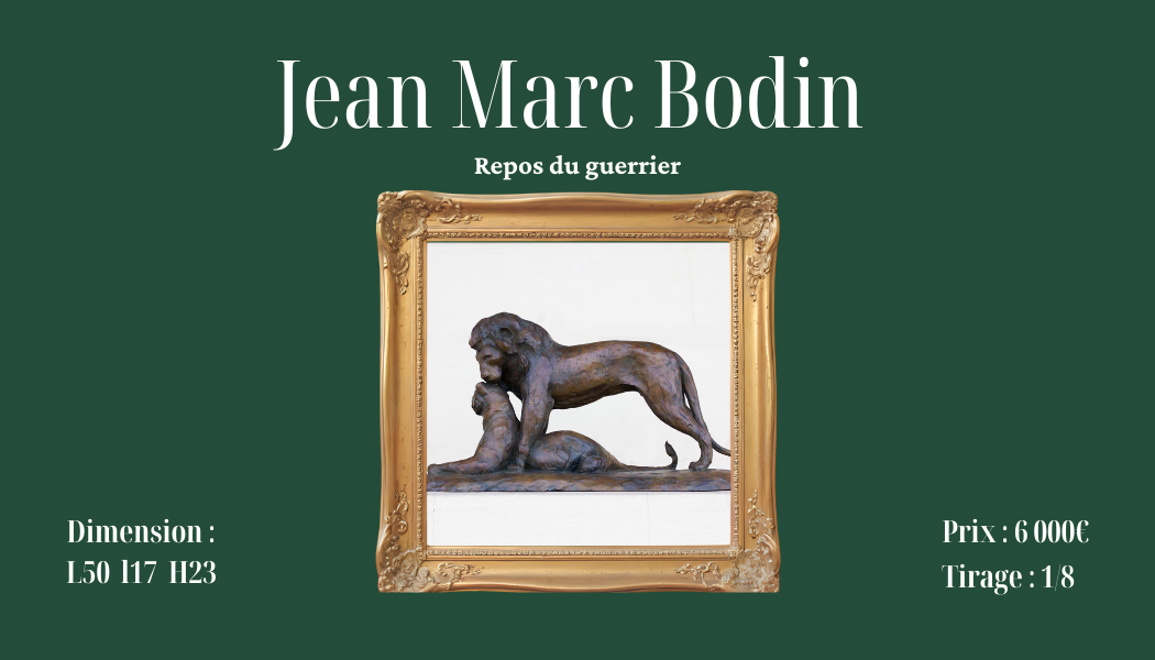 Bronze Sculpture 'Warrior's Rest' by Jean Marc Bodin