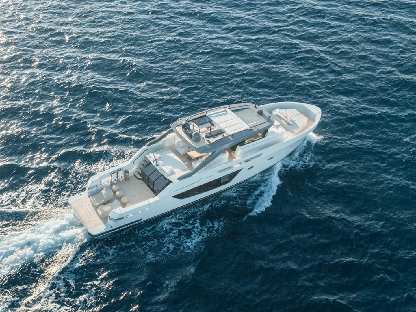 Luxury yacht at sunset in Mallorca