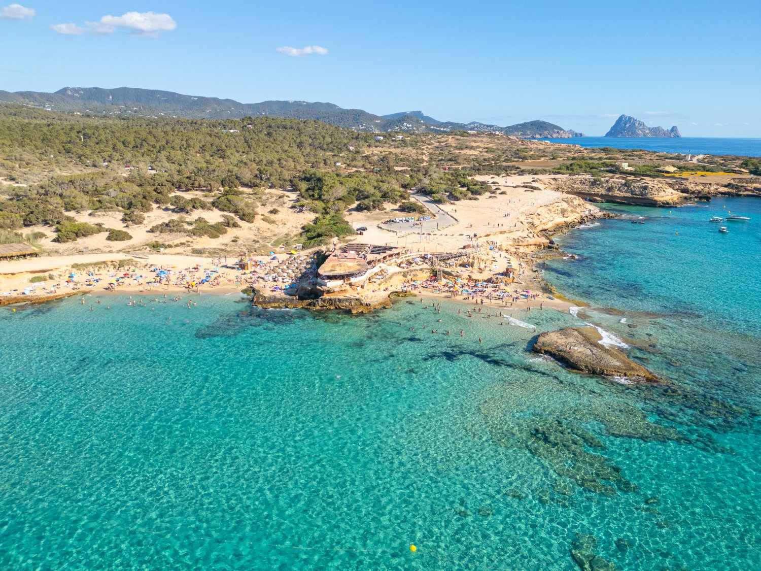 Cala Conta (Platges de Comte) beach in Ibiza