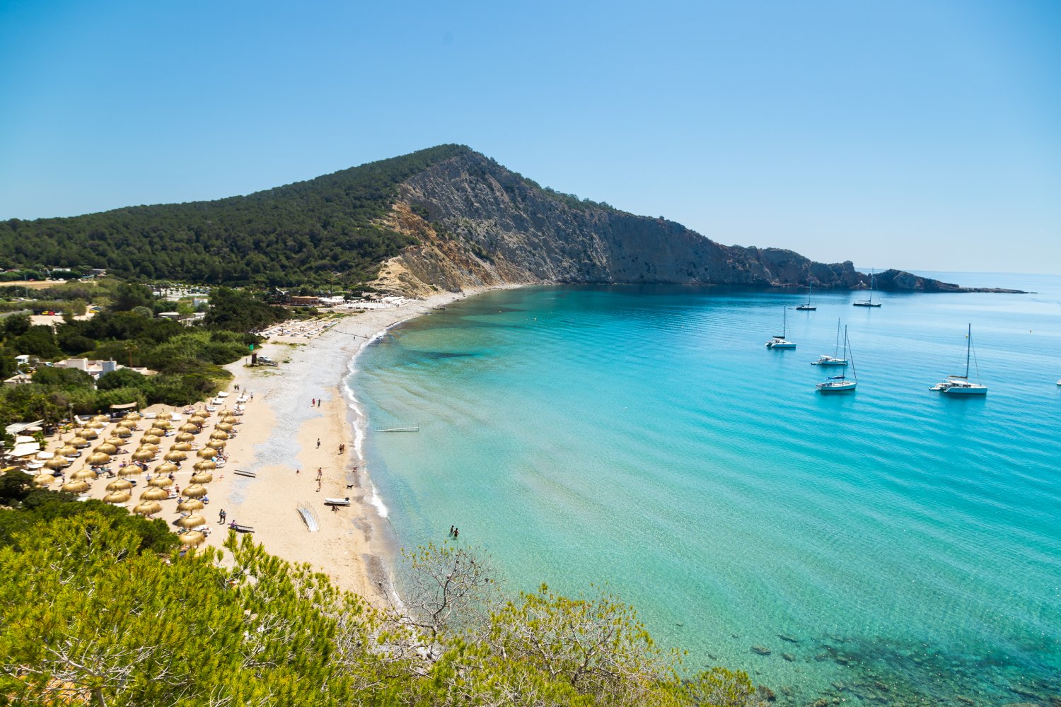 Cala Jondal beach in Ibiza