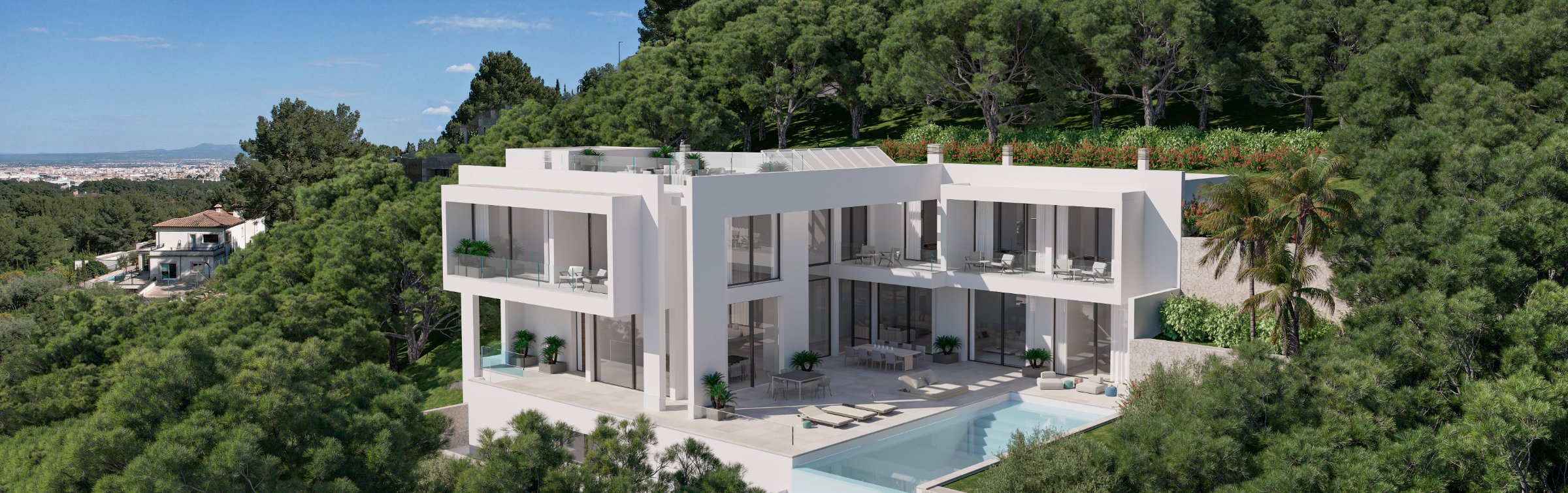 Erstklassiges Son Vida Grundstück mit genehmigtem Projekt für eine moderne Villa