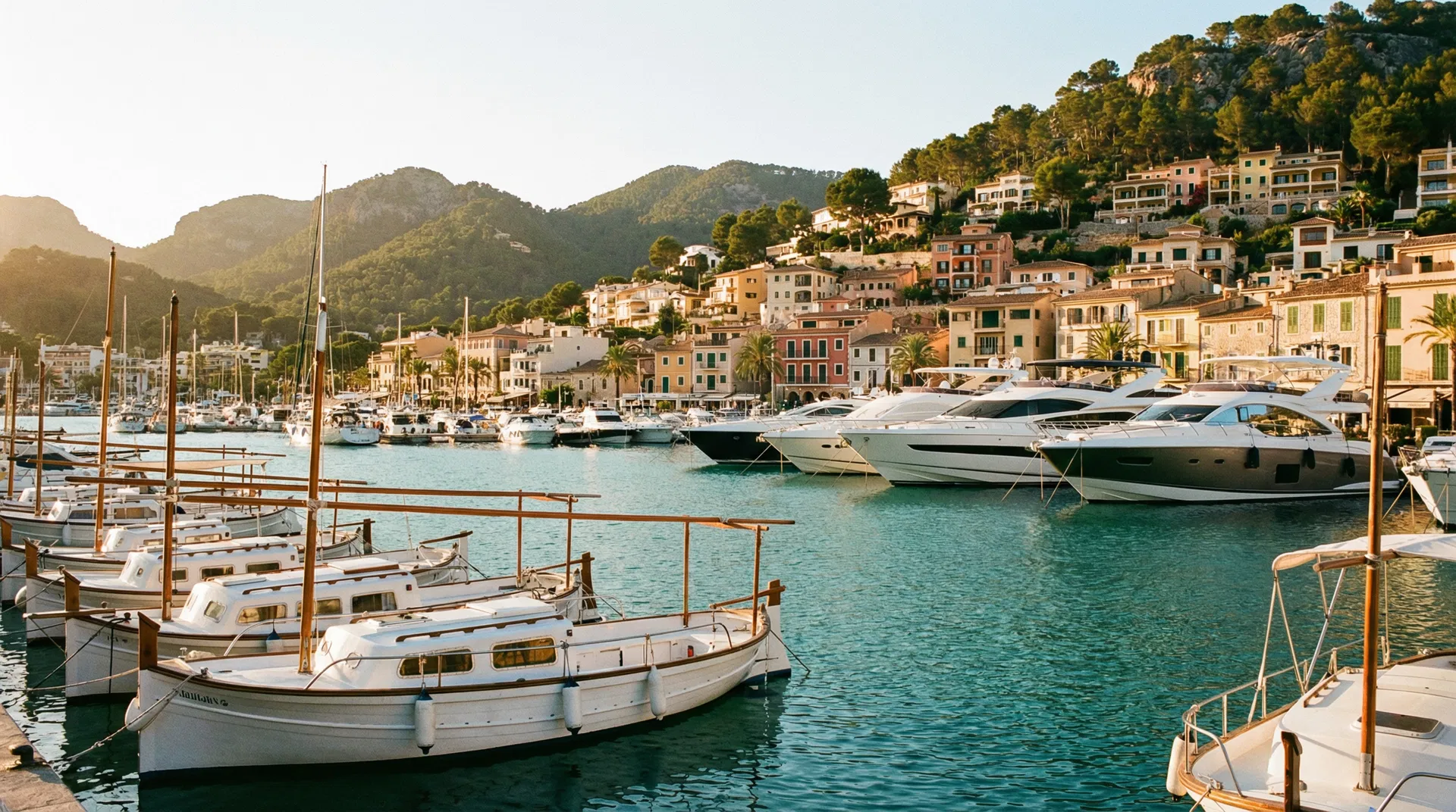 A stylish Mini Cooper S Convertible parked with the stunning Andratx coastline in the background.