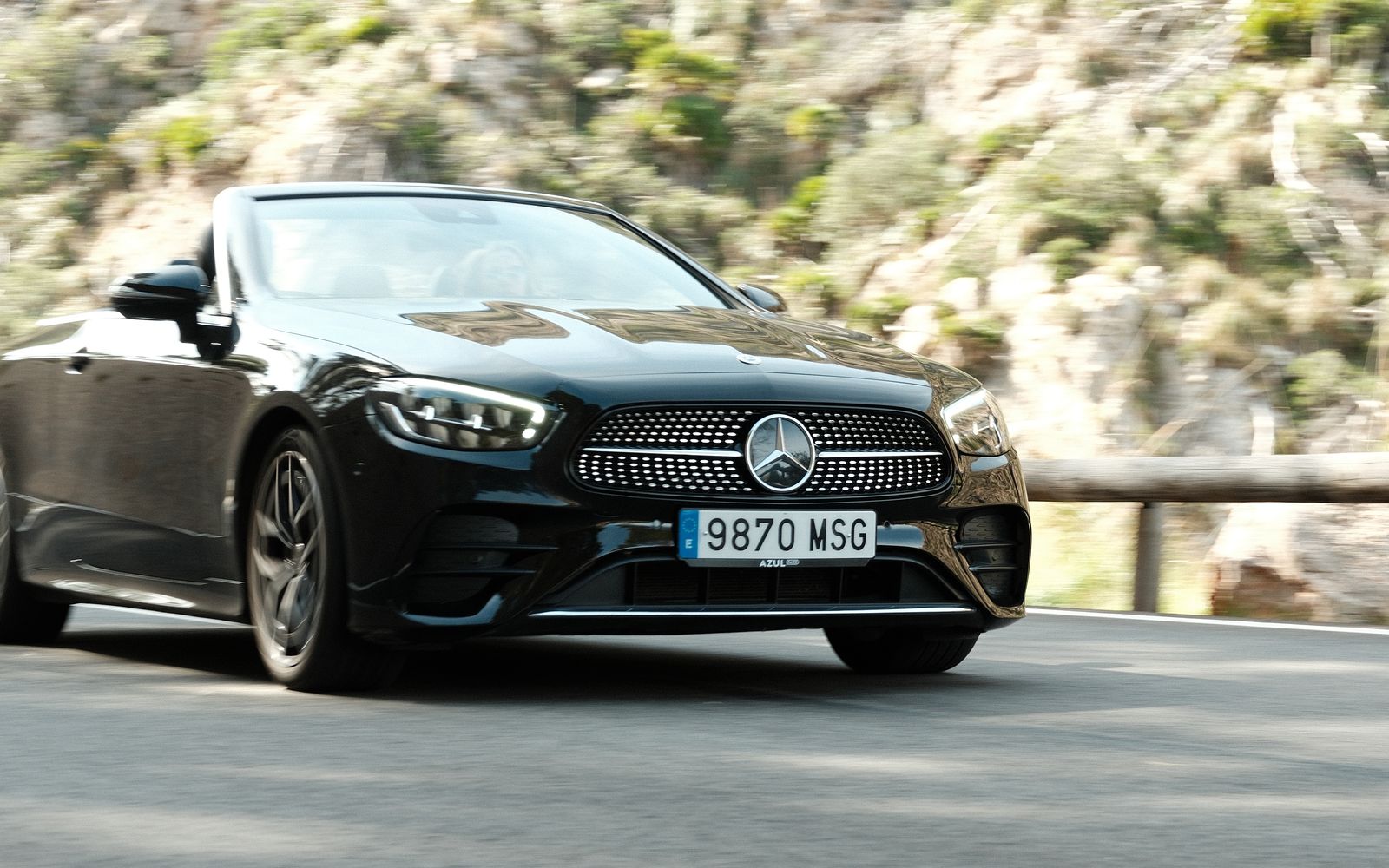 Mercedes-Benz E-Class Cabriolet on a Mallorca mountain road