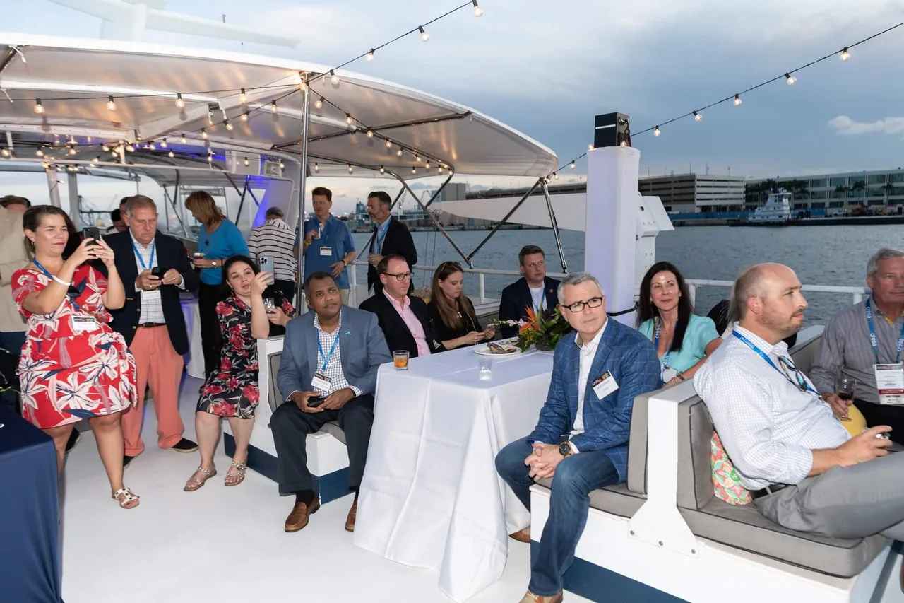 Corporate team event aboard a luxury charter yacht