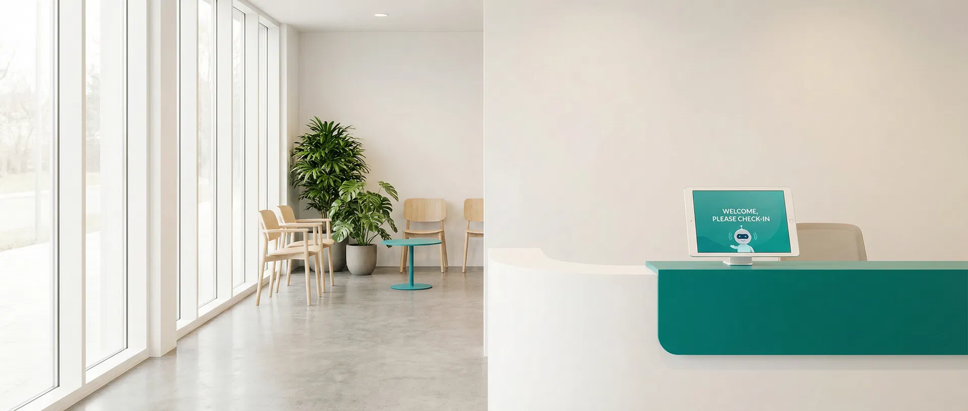 Réception de cabinet dentaire moderne avec SmilePilot