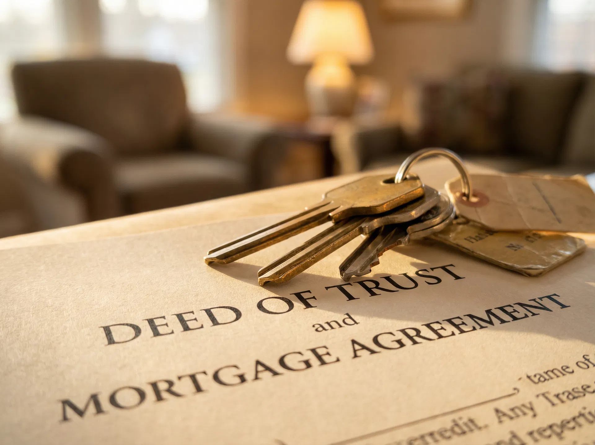 Property keys on mortgage document