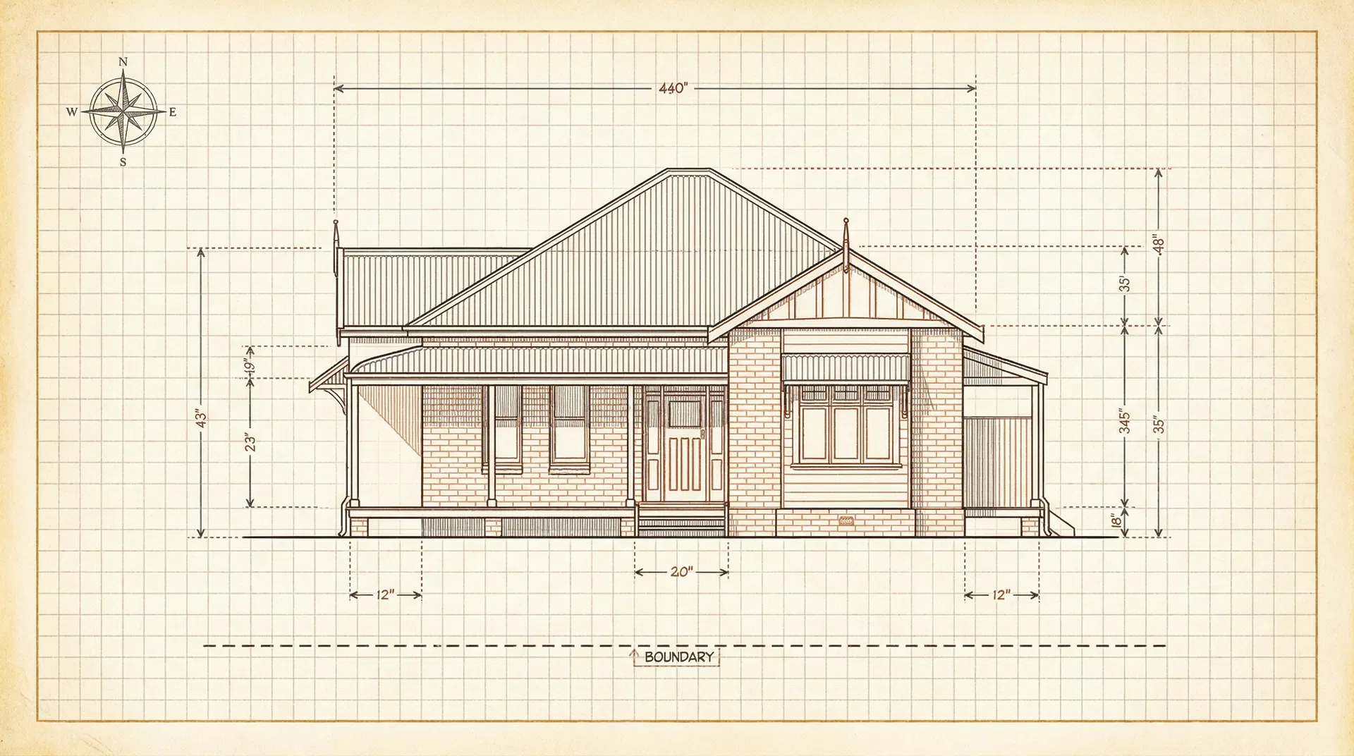 Property blueprint illustration