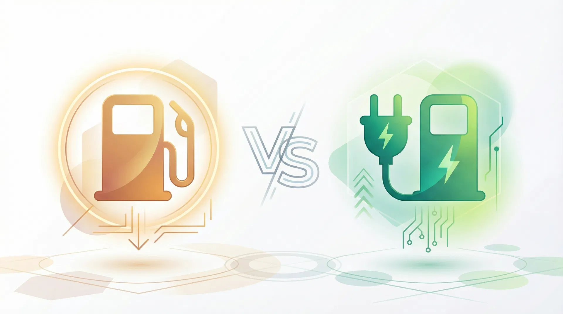 Side-by-side comparison of electric and combustion engine vehicles