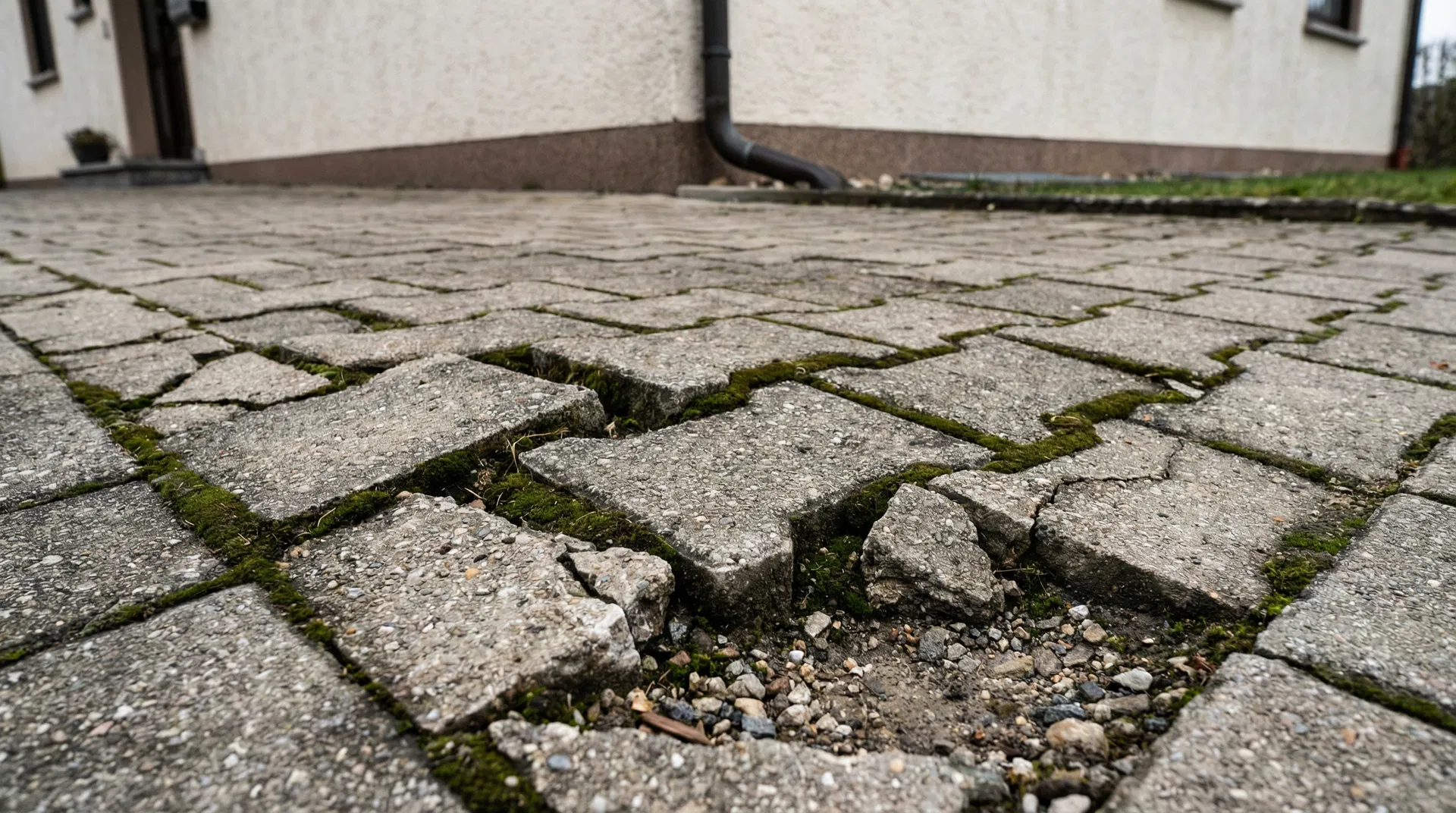 Pflaster absacken verhindern - Ursachen, Schadensbilder und Loesungen