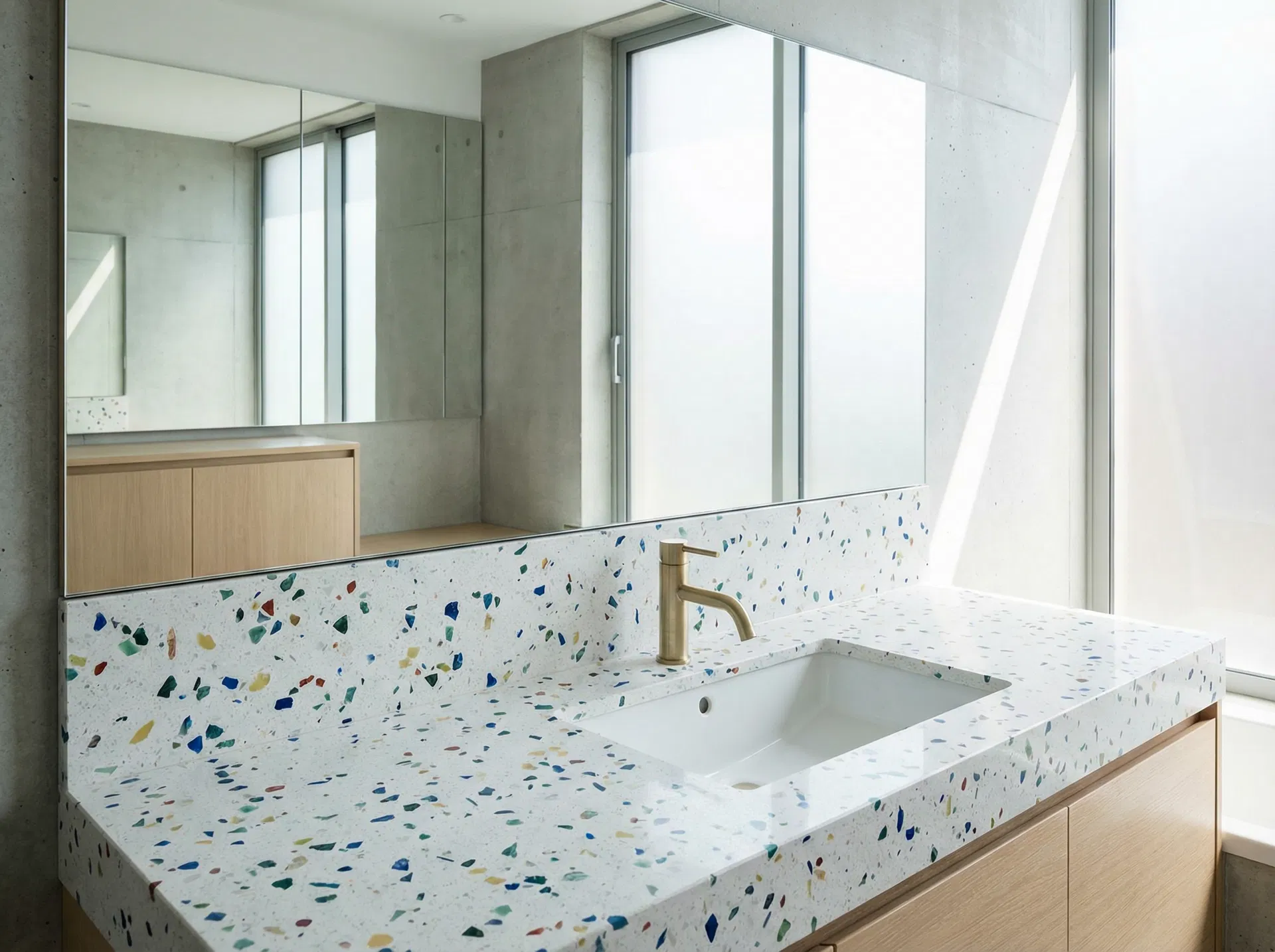 Terrazzotreppe in einem stilvollen Münchner Treppenhaus