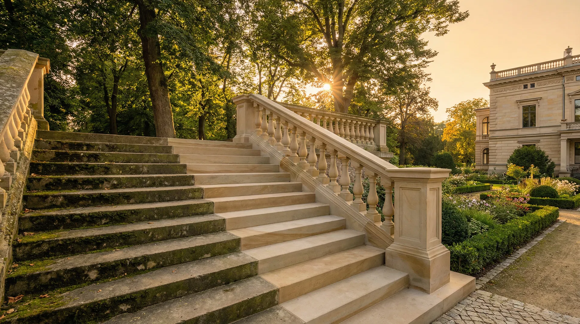 Außentreppen aus Naturstein sanieren: Sicherheit und Ästhetik wiederherstellen