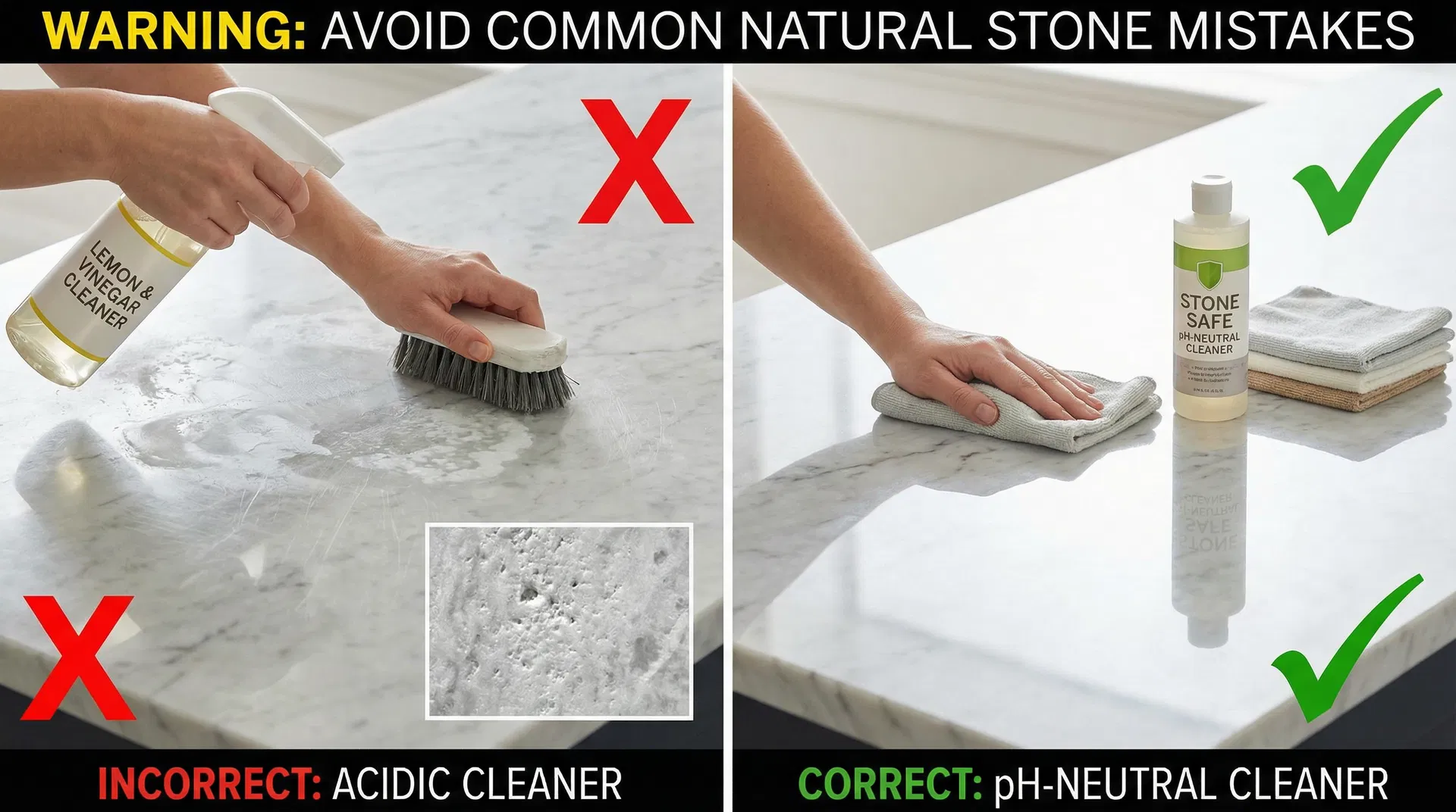 Die 7 häufigsten Fehler bei der Natursteinreinigung