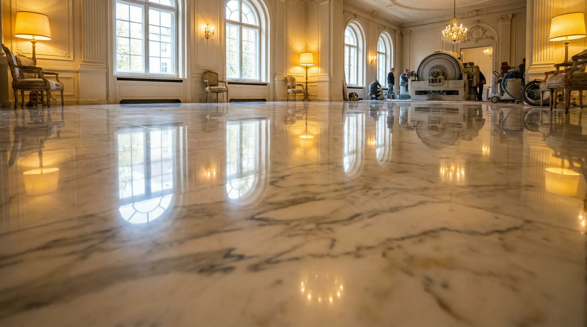Marmorboden schleifen Berlin – Hochglanz-Ergebnis