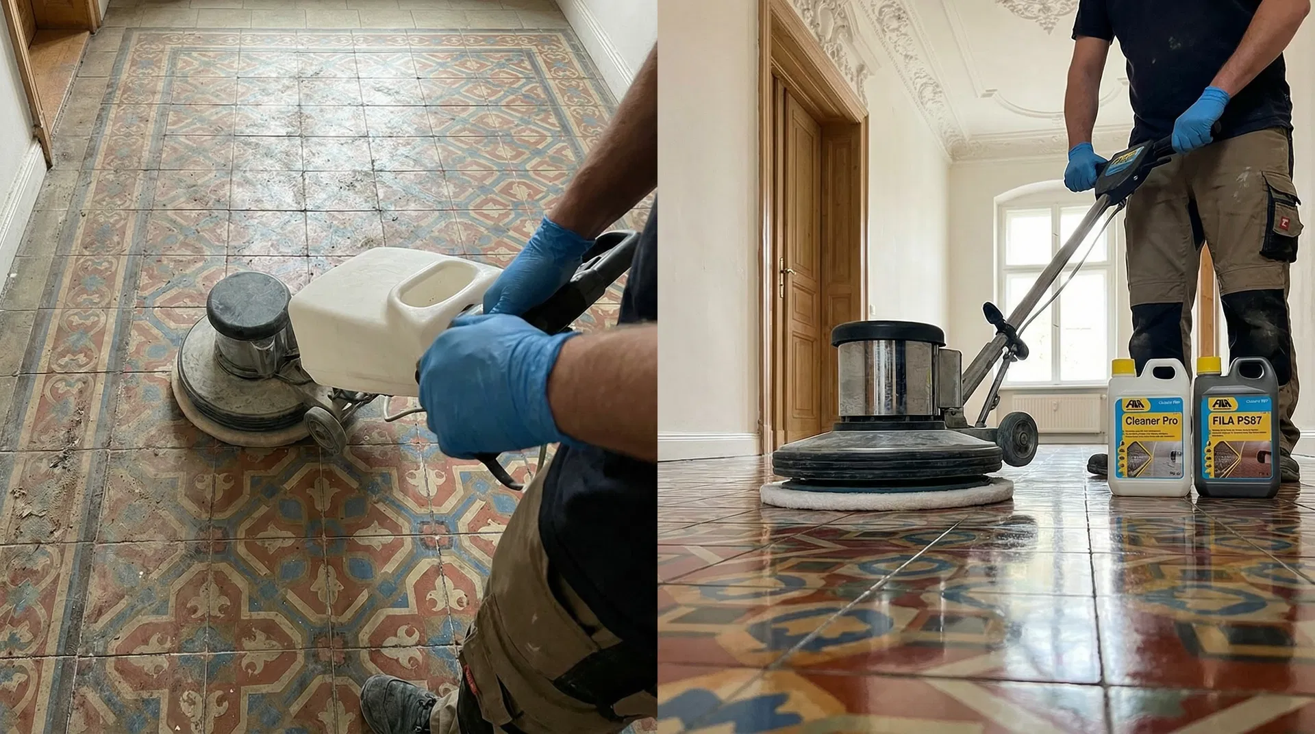 Zementfliesen reinigen in Berlin