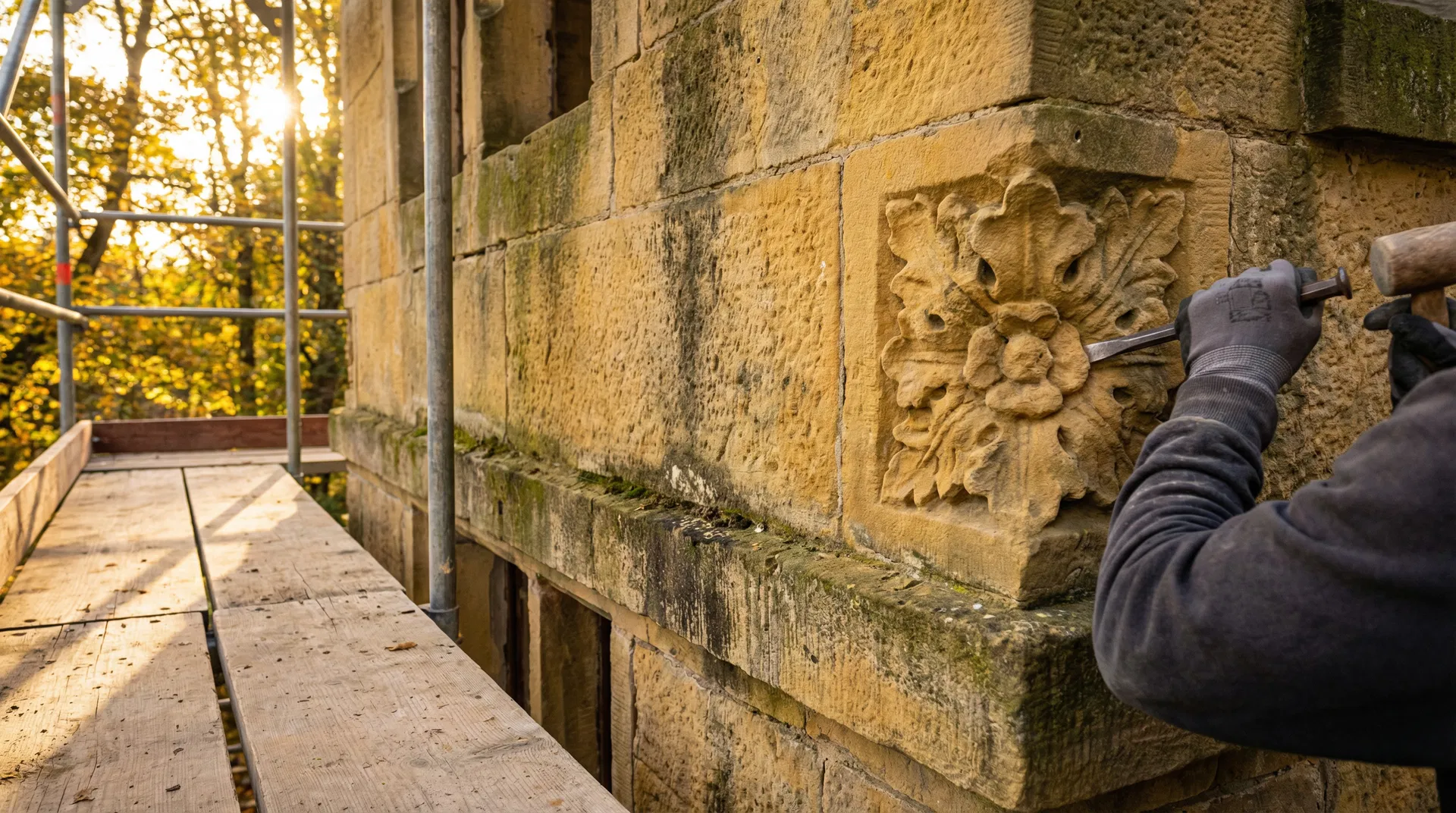 Sandsteinsanierung – Sandstein schleifen, reinigen und schützen