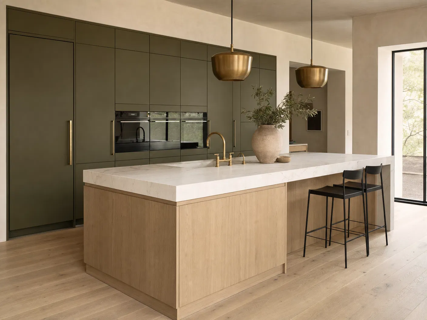 Kitchen with island