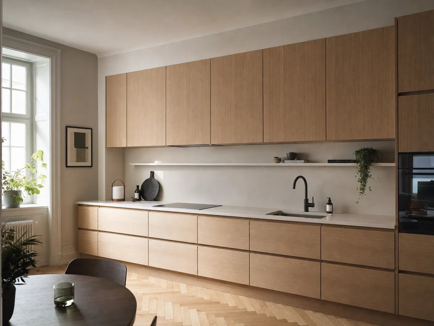 Straight kitchen